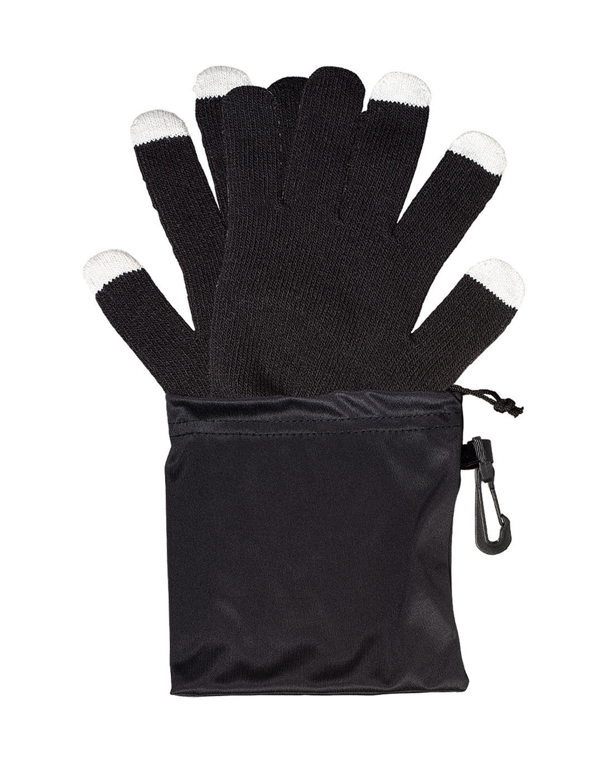 Picture of Touchscreen-Friendly Gloves In Pouch.