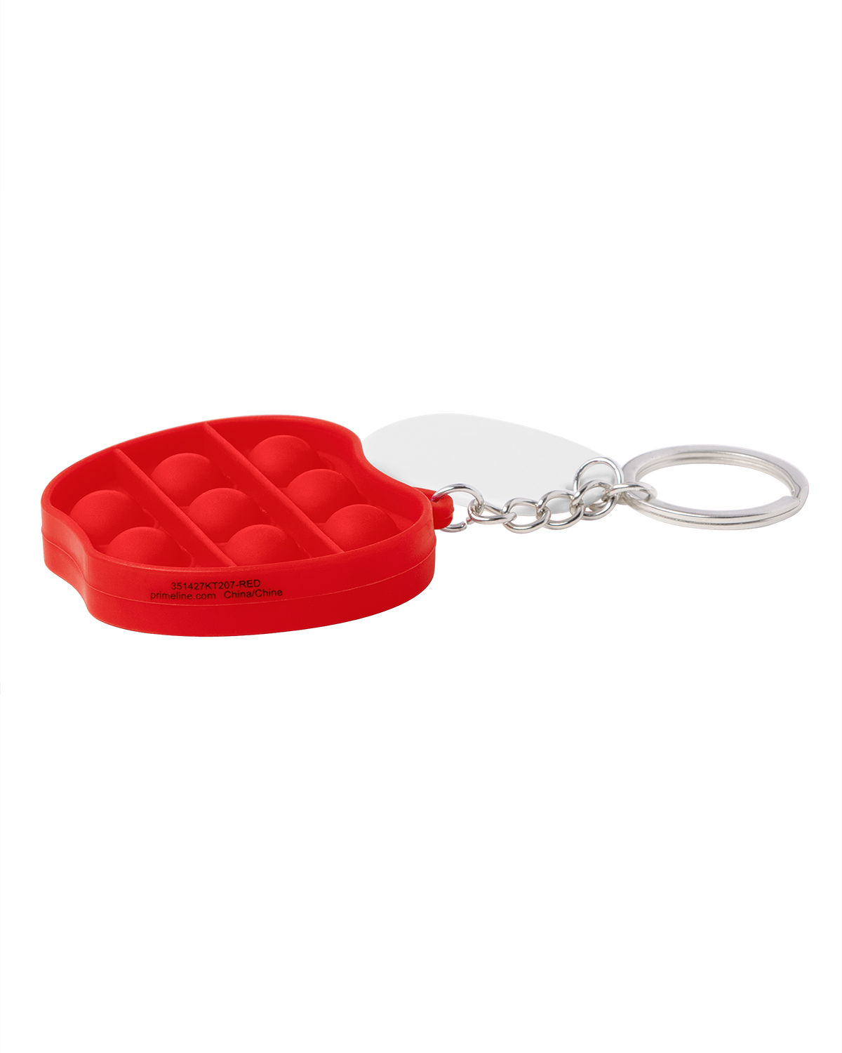 Picture of Push Pop Bubble Apple Fidget Sensory Keychain.