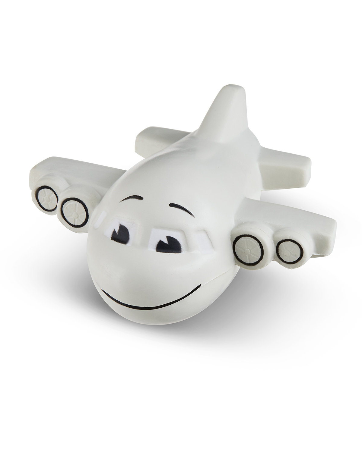 Picture of Smiling Airplane Shape Stress Ball.
