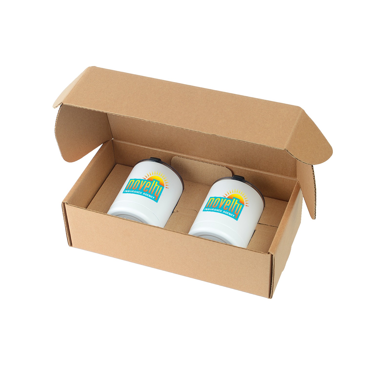 Picture of 10 Oz. Stainless Steel Low Ball Glasses Gift Box Set