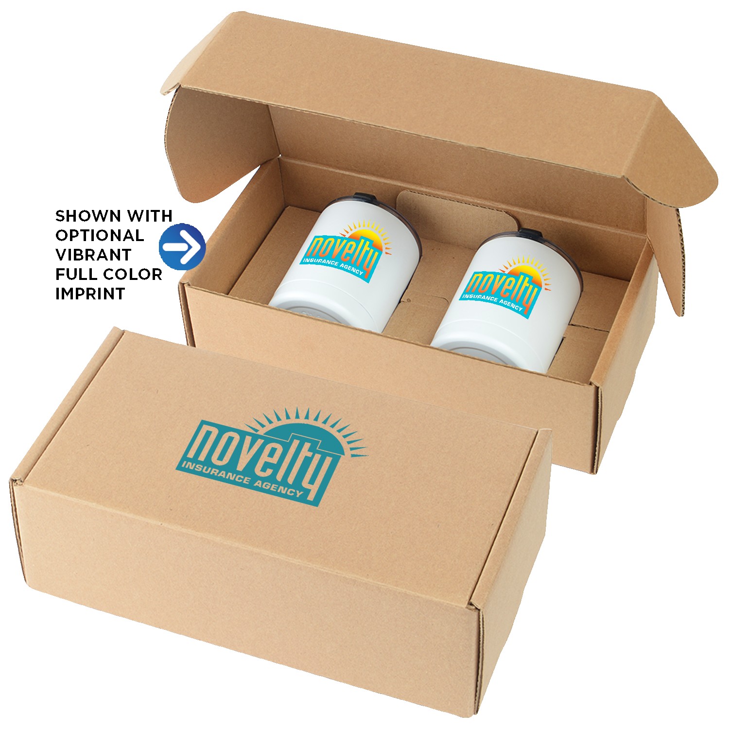 Picture of 10 Oz. Stainless Steel Low Ball Glasses Gift Box Set