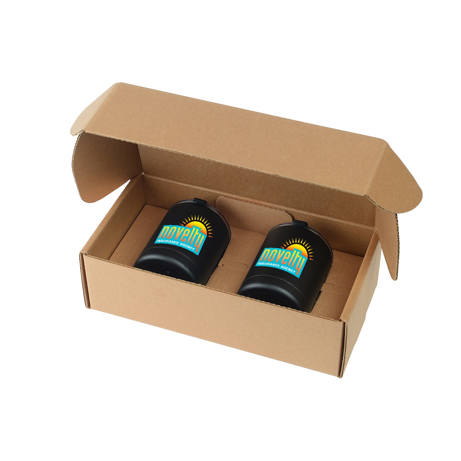 Picture of 10 Oz. Stainless Steel Low Ball Glasses Gift Box Set