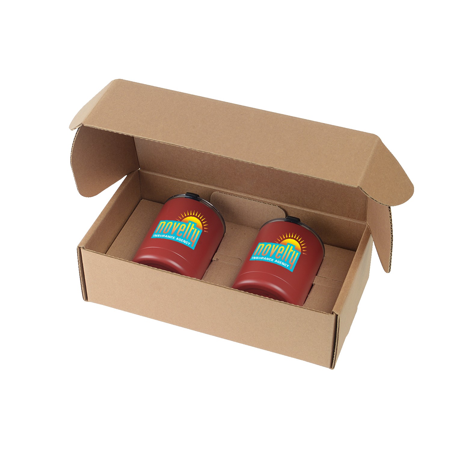 Picture of 10 Oz. Stainless Steel Low Ball Glasses Gift Box Set