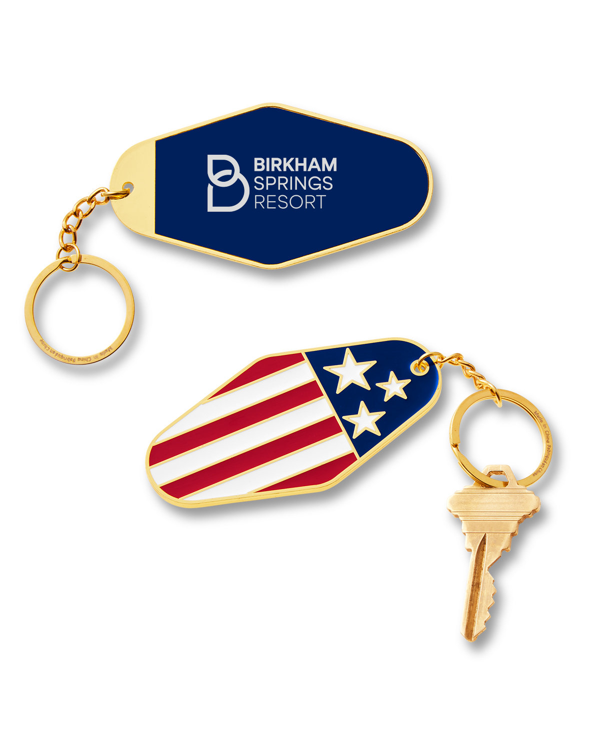 Picture of USA Patriotic Metal Keychain.