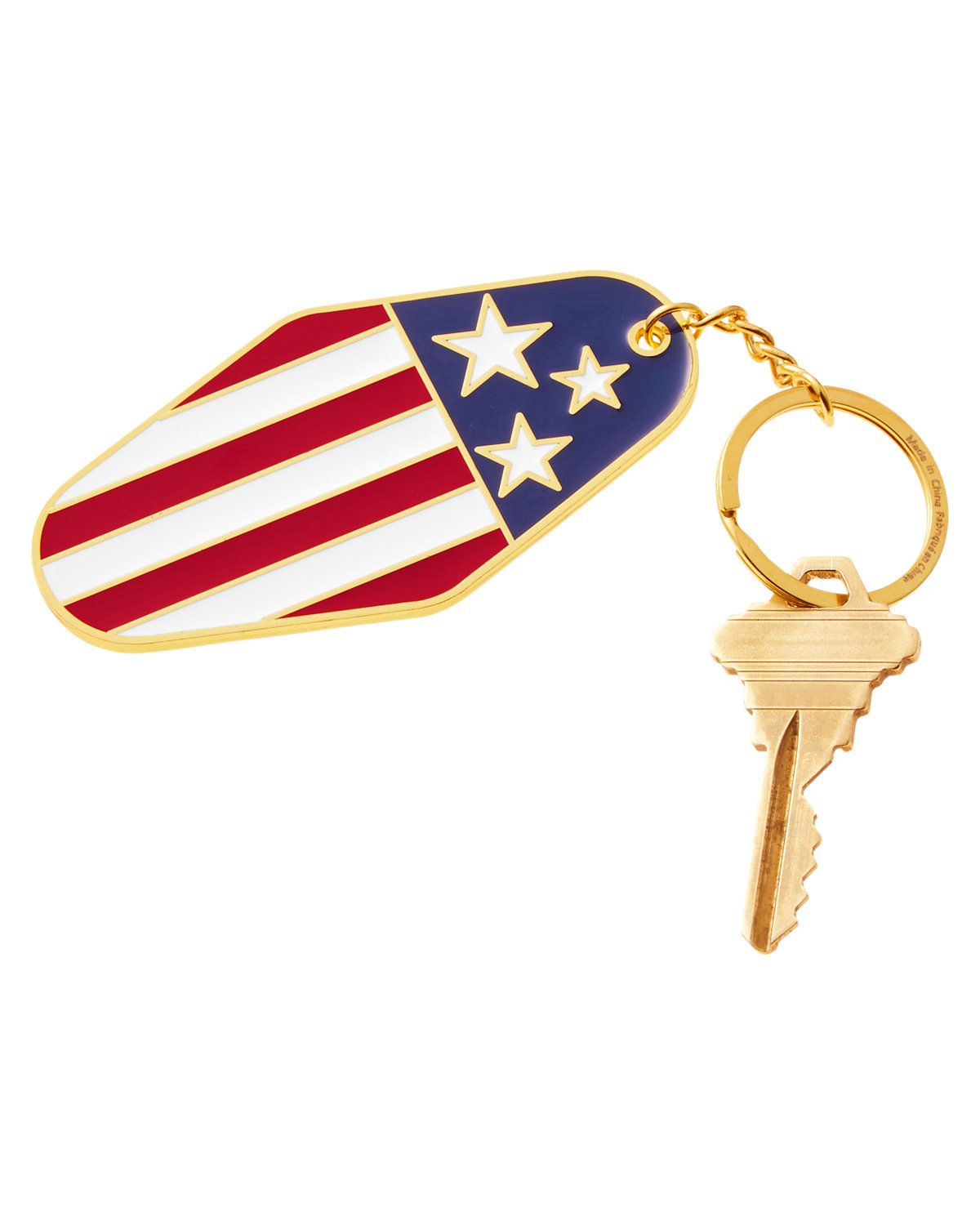 Picture of USA Patriotic Metal Keychain.