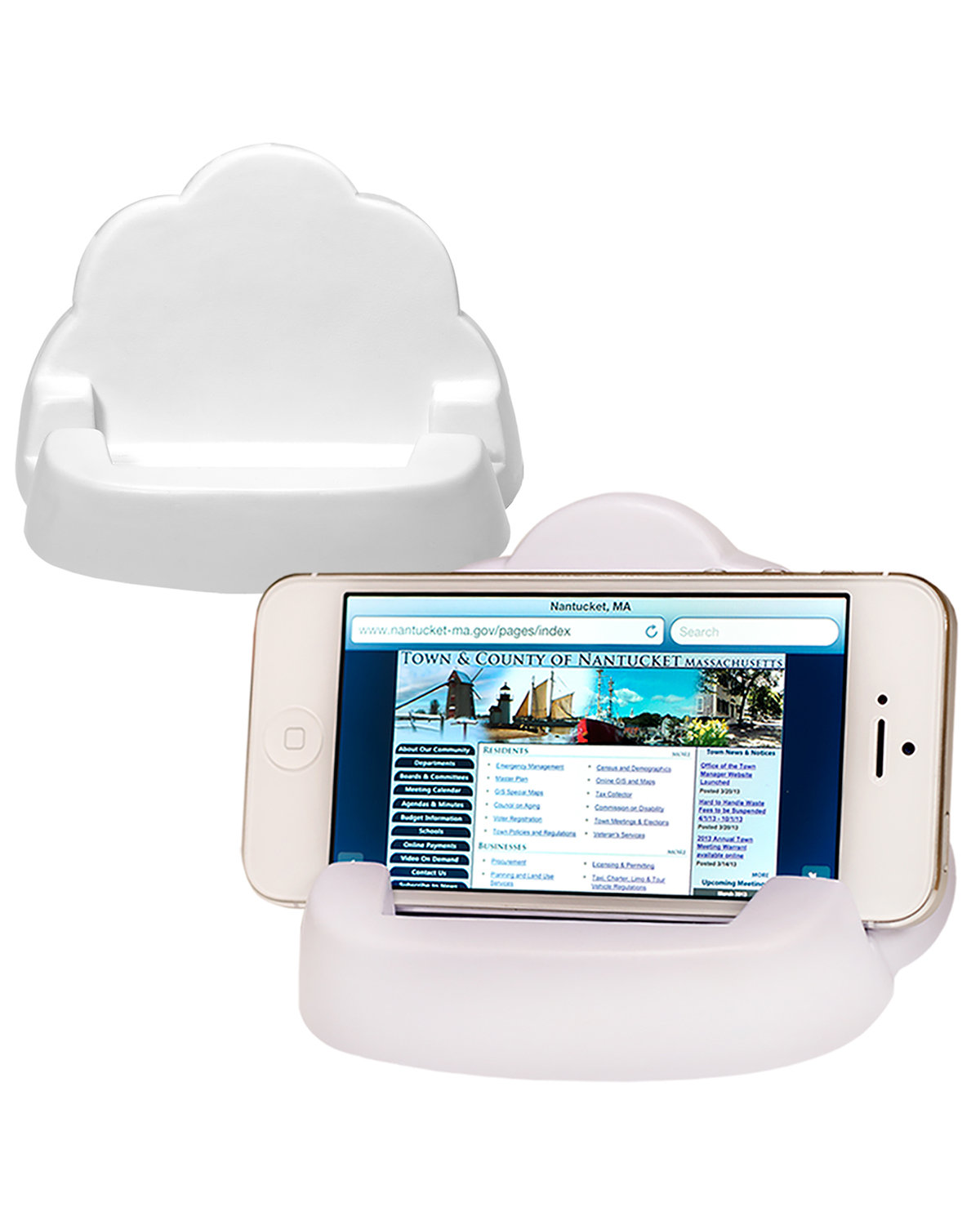 Picture of Cloud Shape Phone Stand Stress Ball.