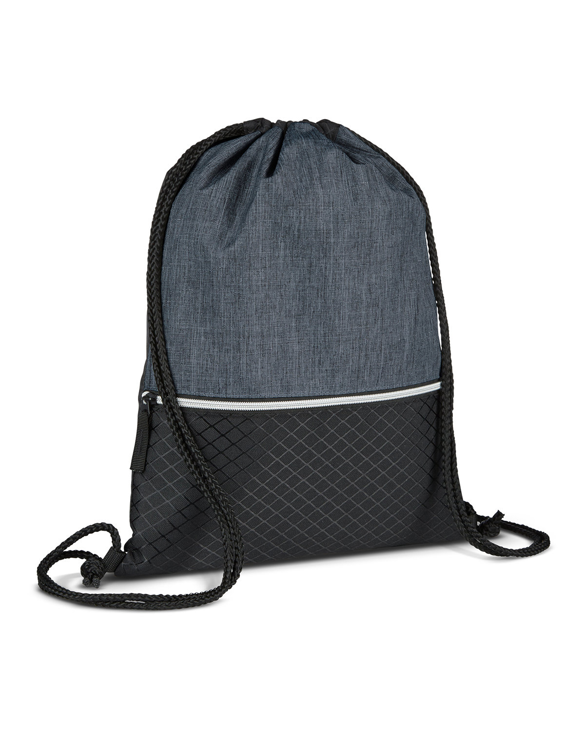 Picture of Crosshatch Heather Drawstring Backpack.
