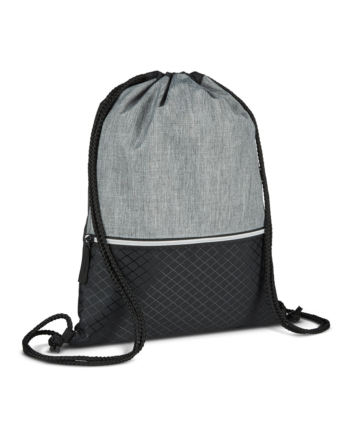 Picture of Crosshatch Heather Drawstring Backpack.