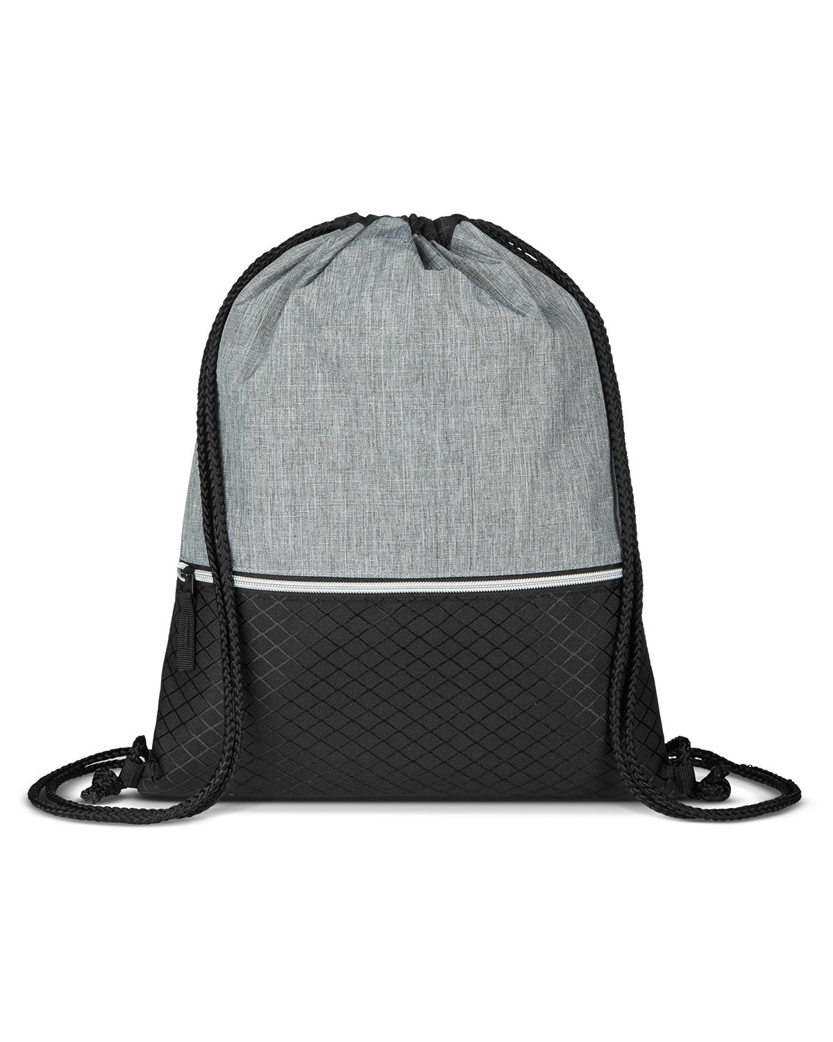 Picture of Crosshatch Heather Drawstring Backpack.
