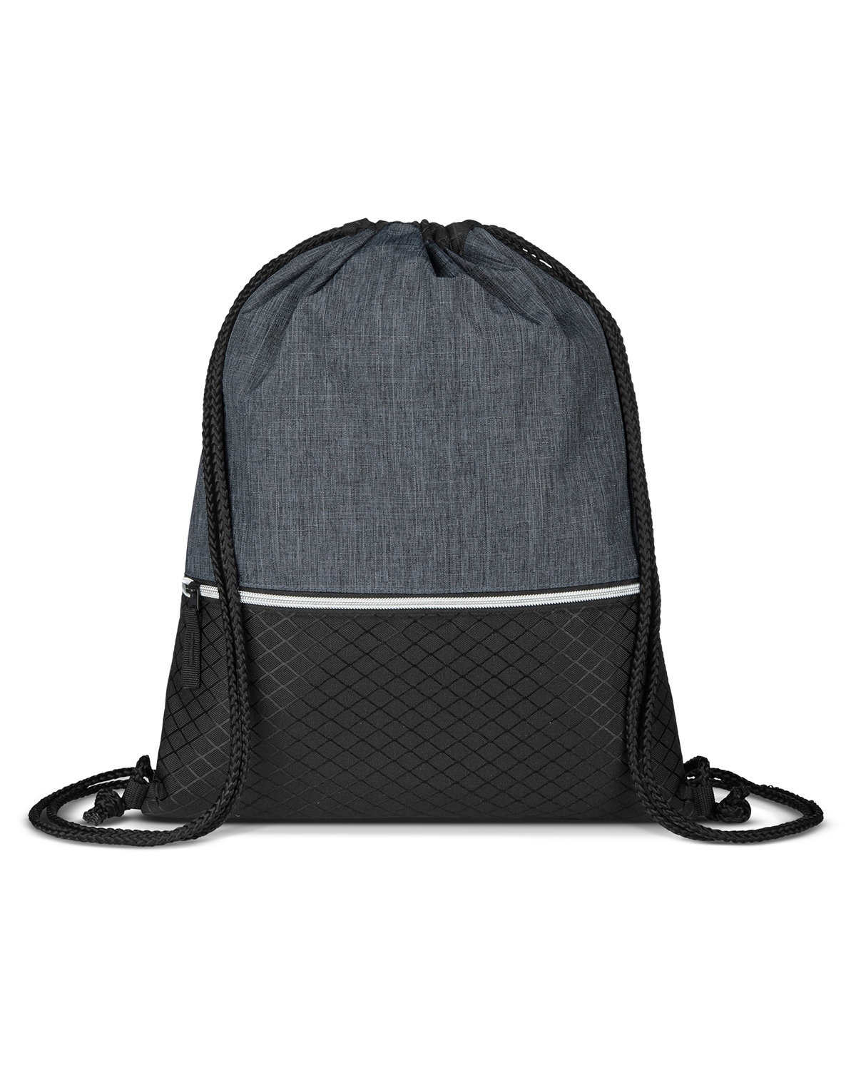 Picture of Crosshatch Heather Drawstring Backpack.