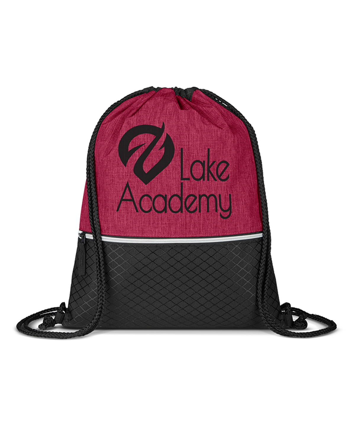 Picture of Crosshatch Heather Drawstring Backpack.