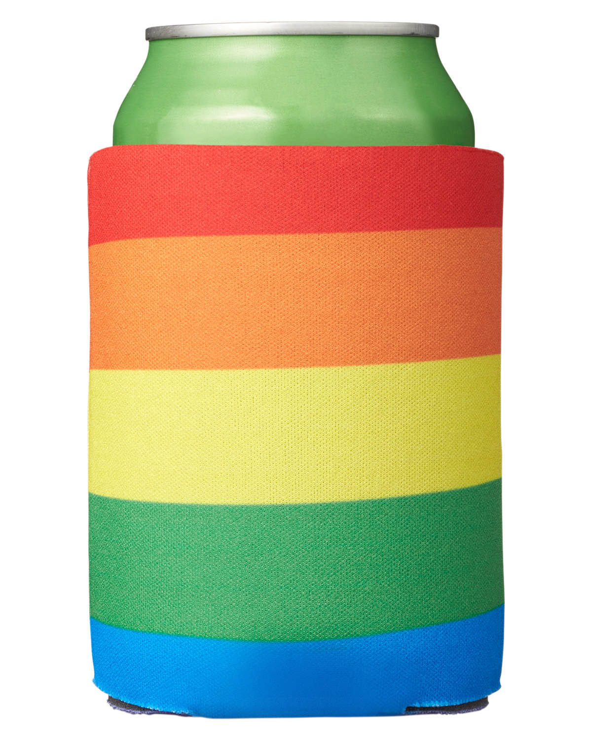 Picture of Rainbow Pride Folding Can Cooler.