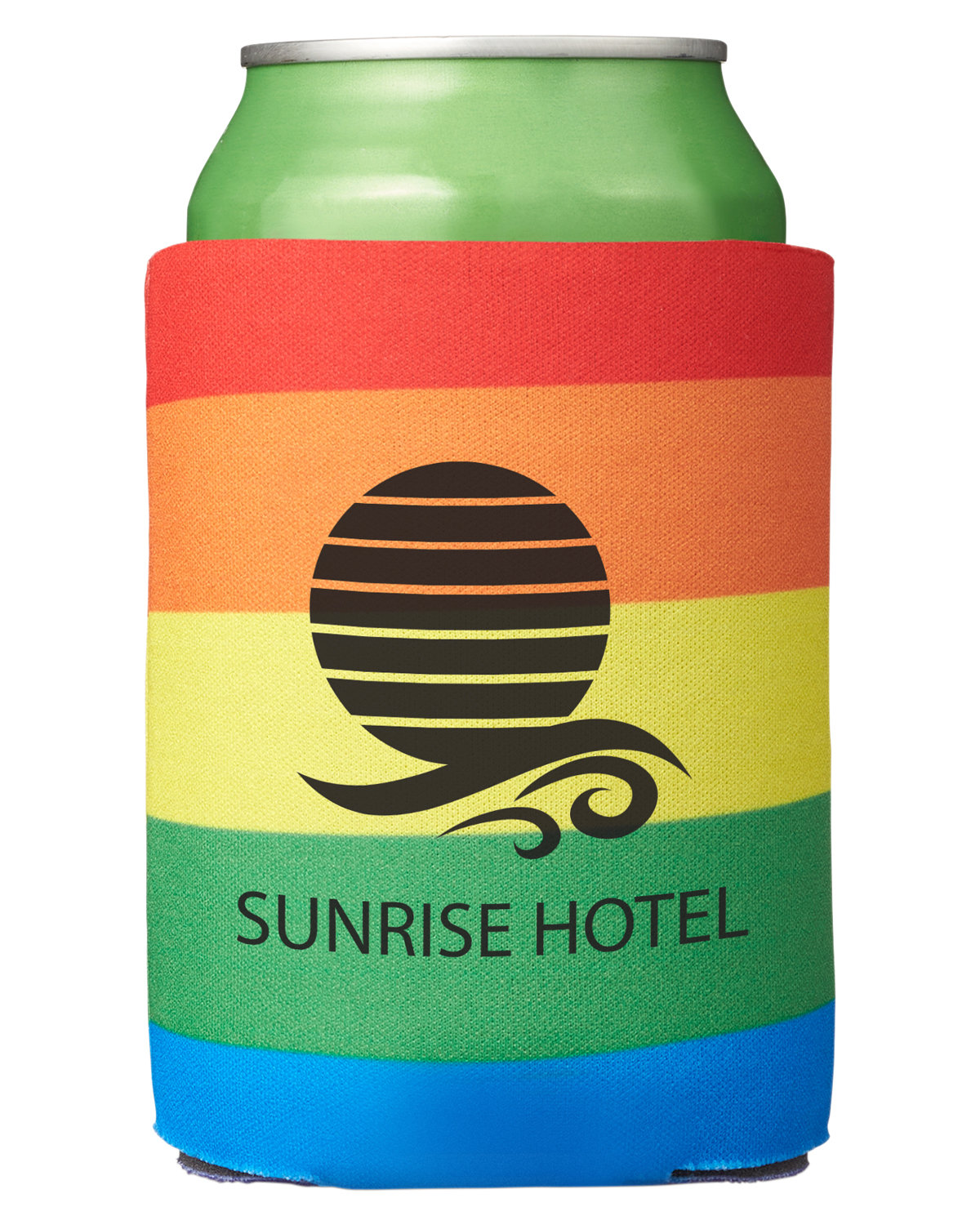 Picture of Rainbow Pride Folding Can Cooler.