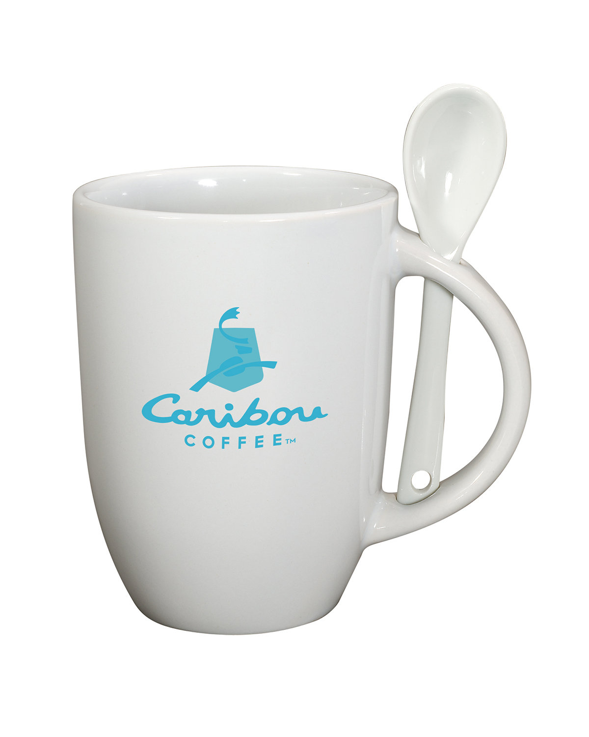 Picture of 12 oz. Dapper Ceramic Mug With Spoon.