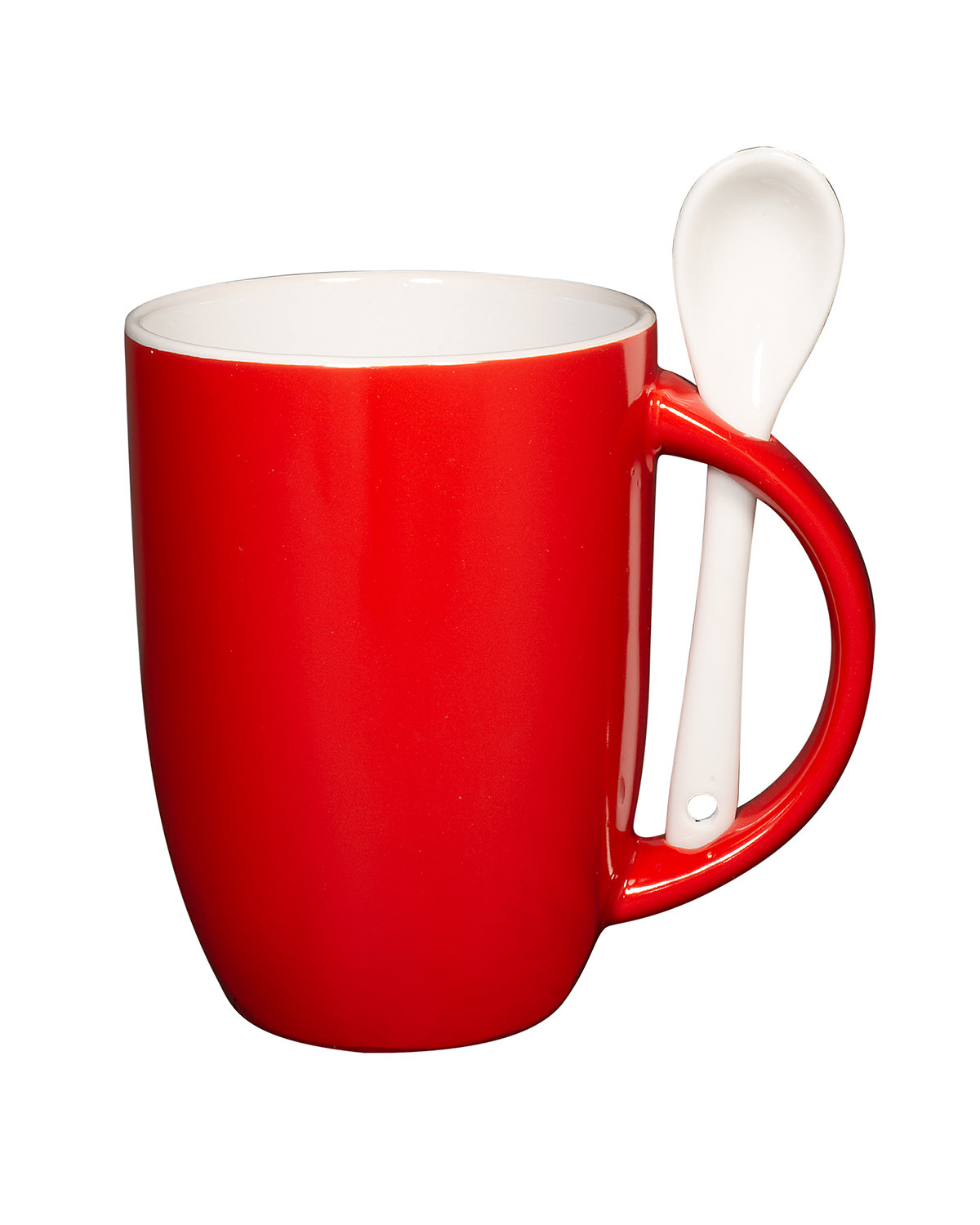 Picture of 12 oz. Dapper Ceramic Mug With Spoon.