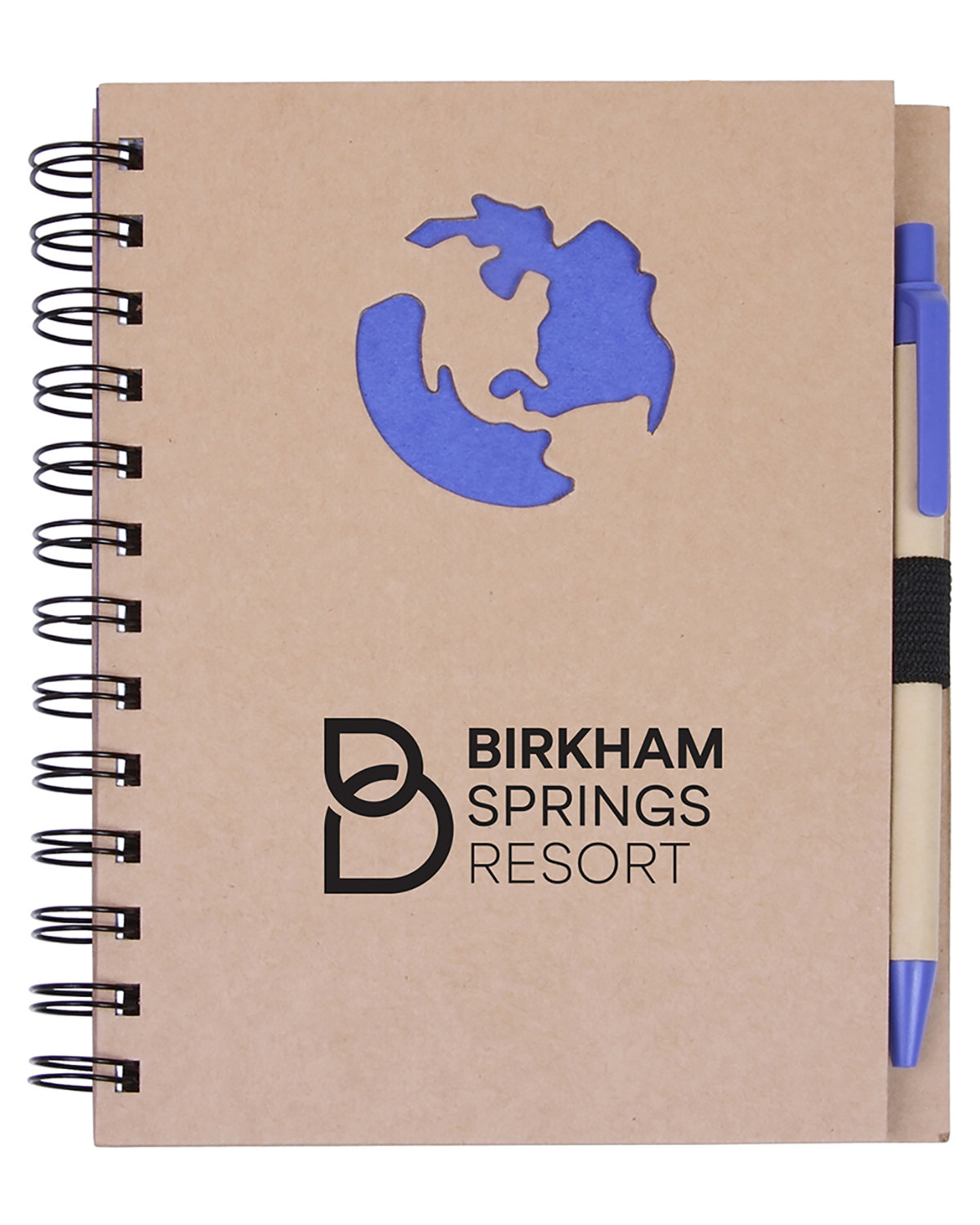 Picture of Globe Die Cut Spiral Notebook & Pen 5.875" x 7".