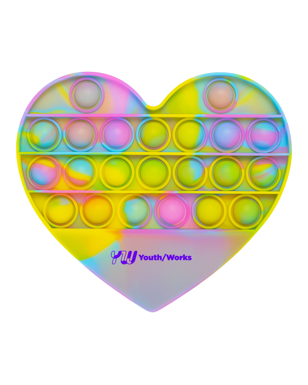 Picture of Push Pop Bubble Heart Shape Fidget Sensory Toy.