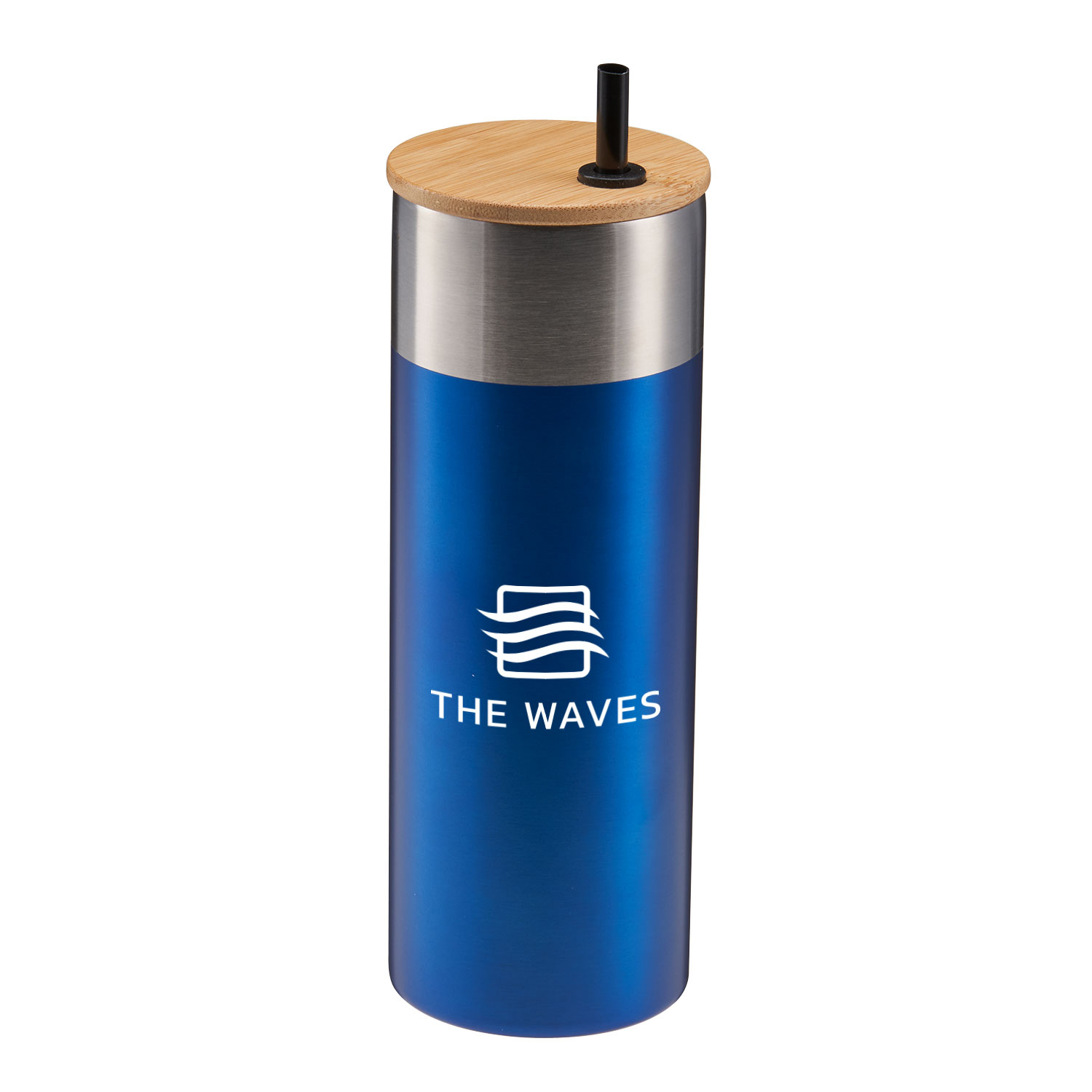 Picture of 20 Oz. Stainless Steel Tumbler w/Bamboo Lid & Straw