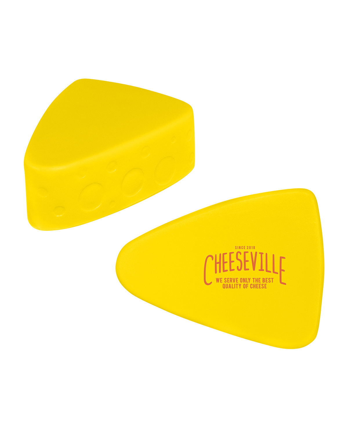 Picture of Cheese Wedge Shape Stress Ball.
