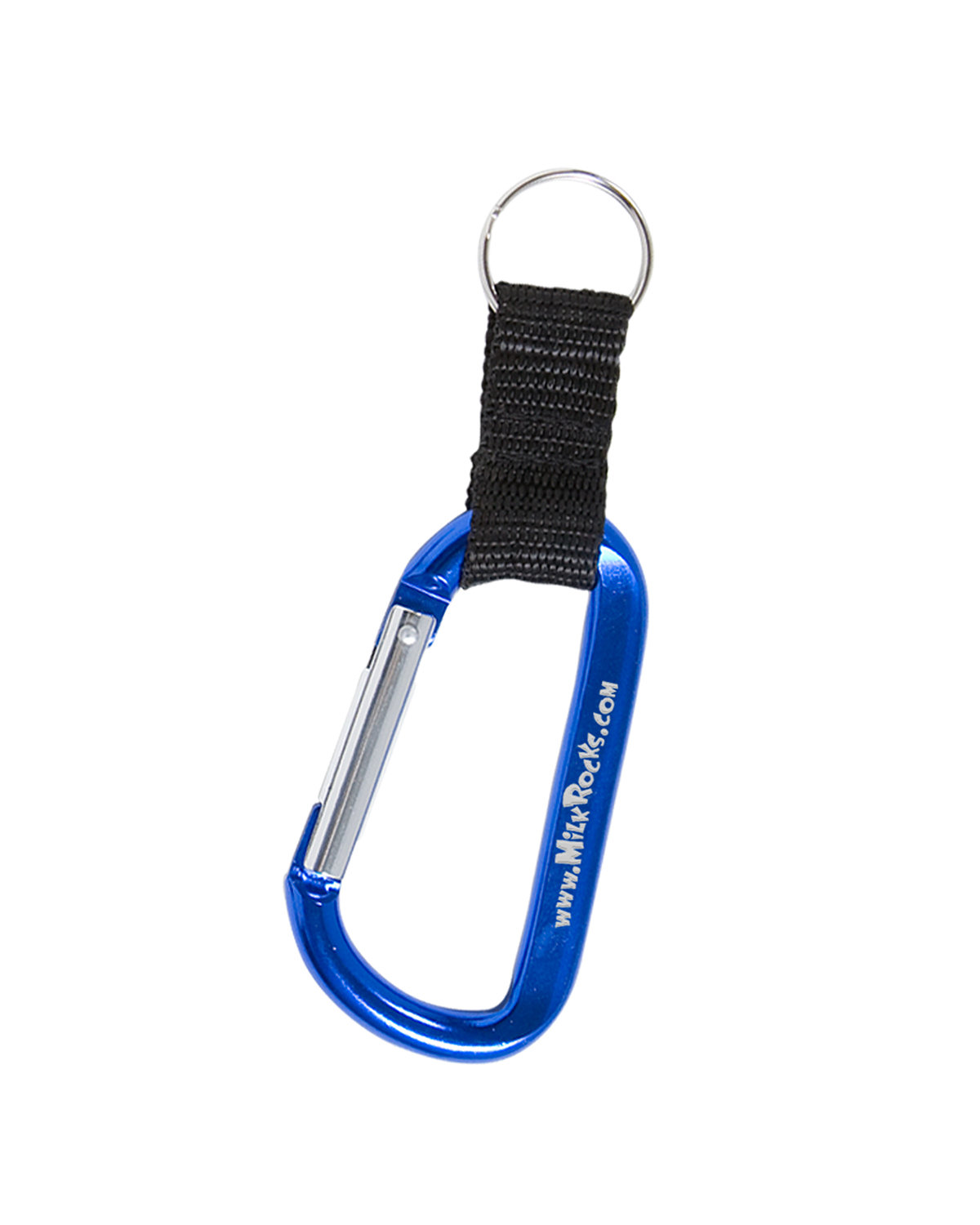 Picture of Carabiner With Strap And Split Ring Keychain.