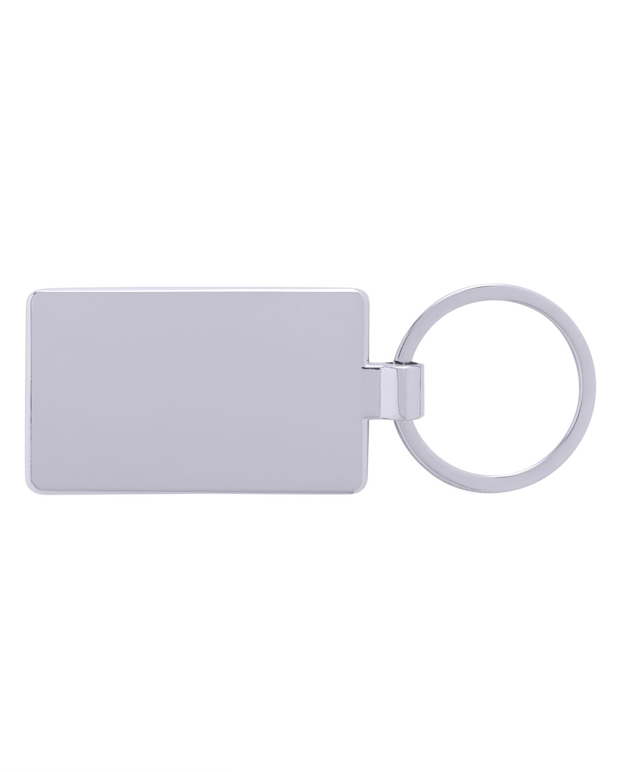 Picture of Bamboo & Metal Rectangle Keychain.