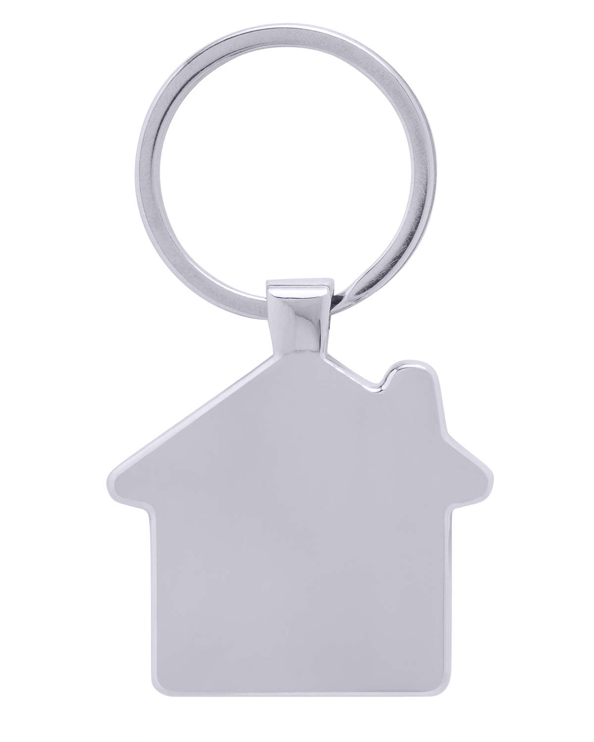 Picture of Bamboo & Metal House Keychain.