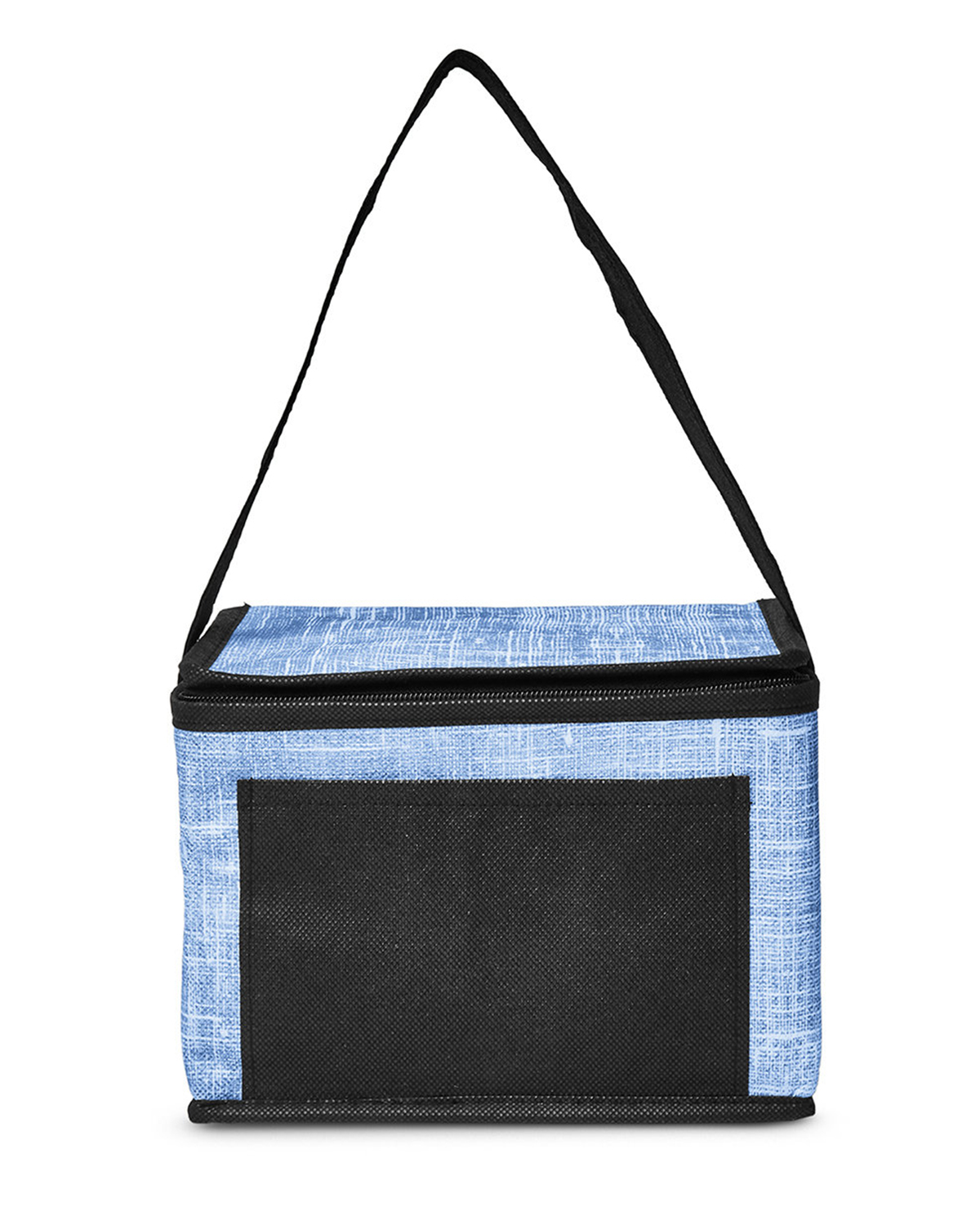 Picture of Denim Pattern Non-Woven 6-Pack Lunch Cooler Bag.