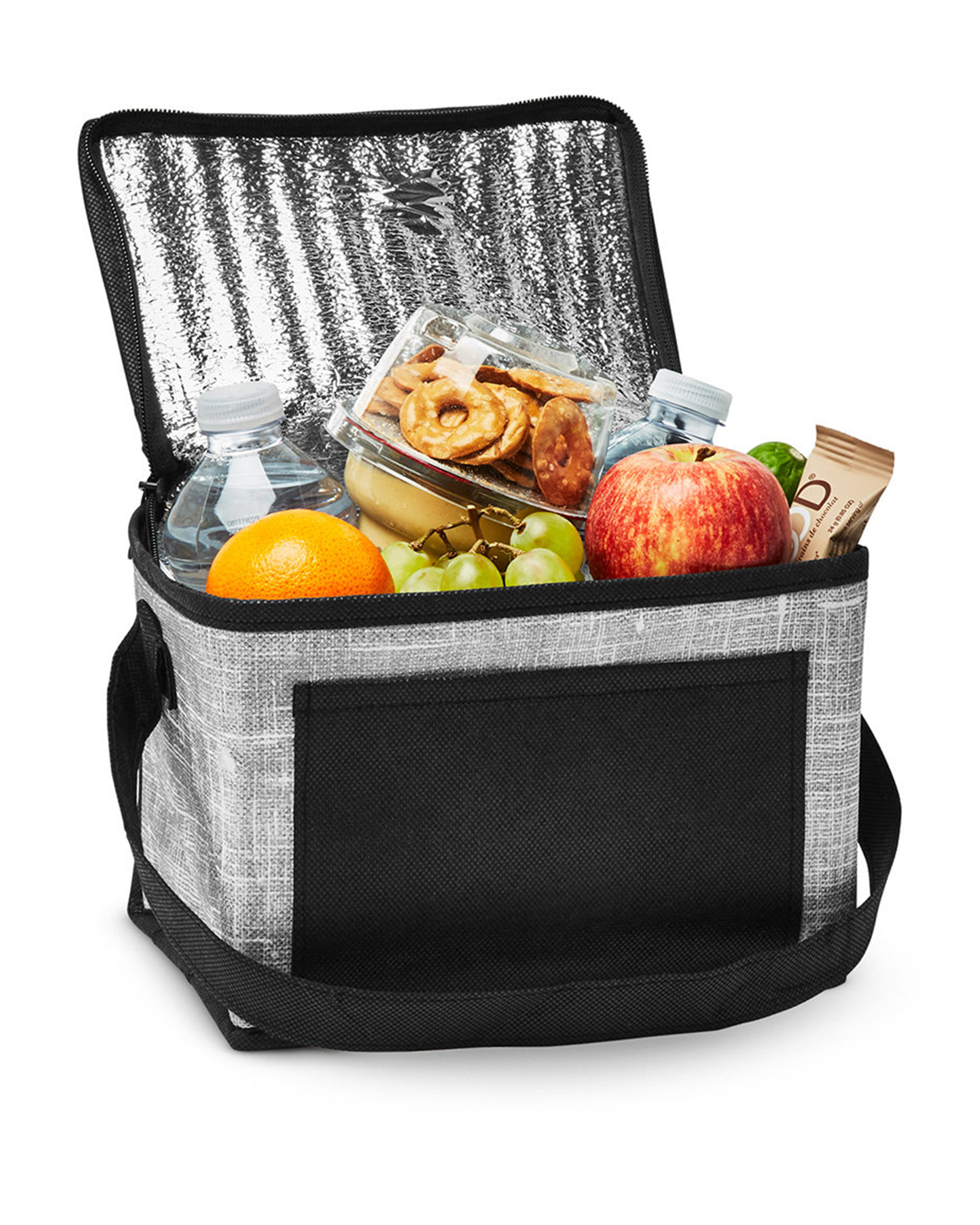 Picture of Denim Pattern Non-Woven 6-Pack Lunch Cooler Bag.