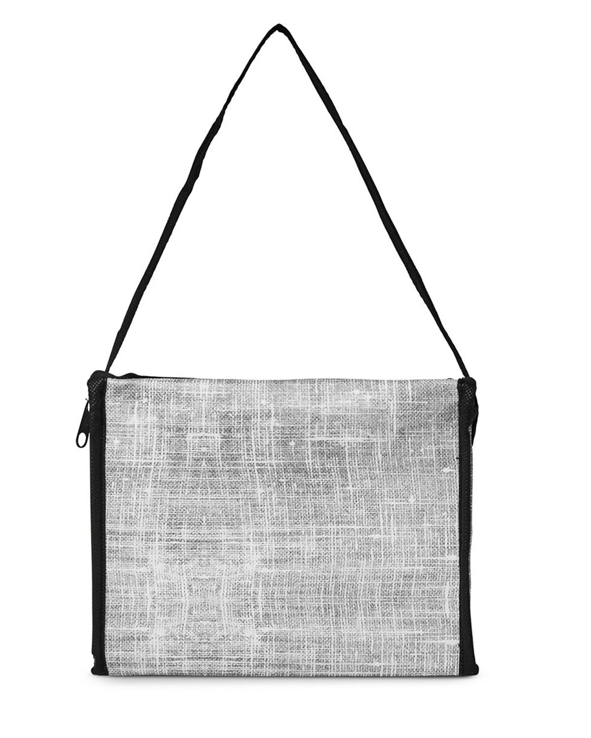 Picture of Denim Pattern Non-Woven 6-Pack Lunch Cooler Bag.