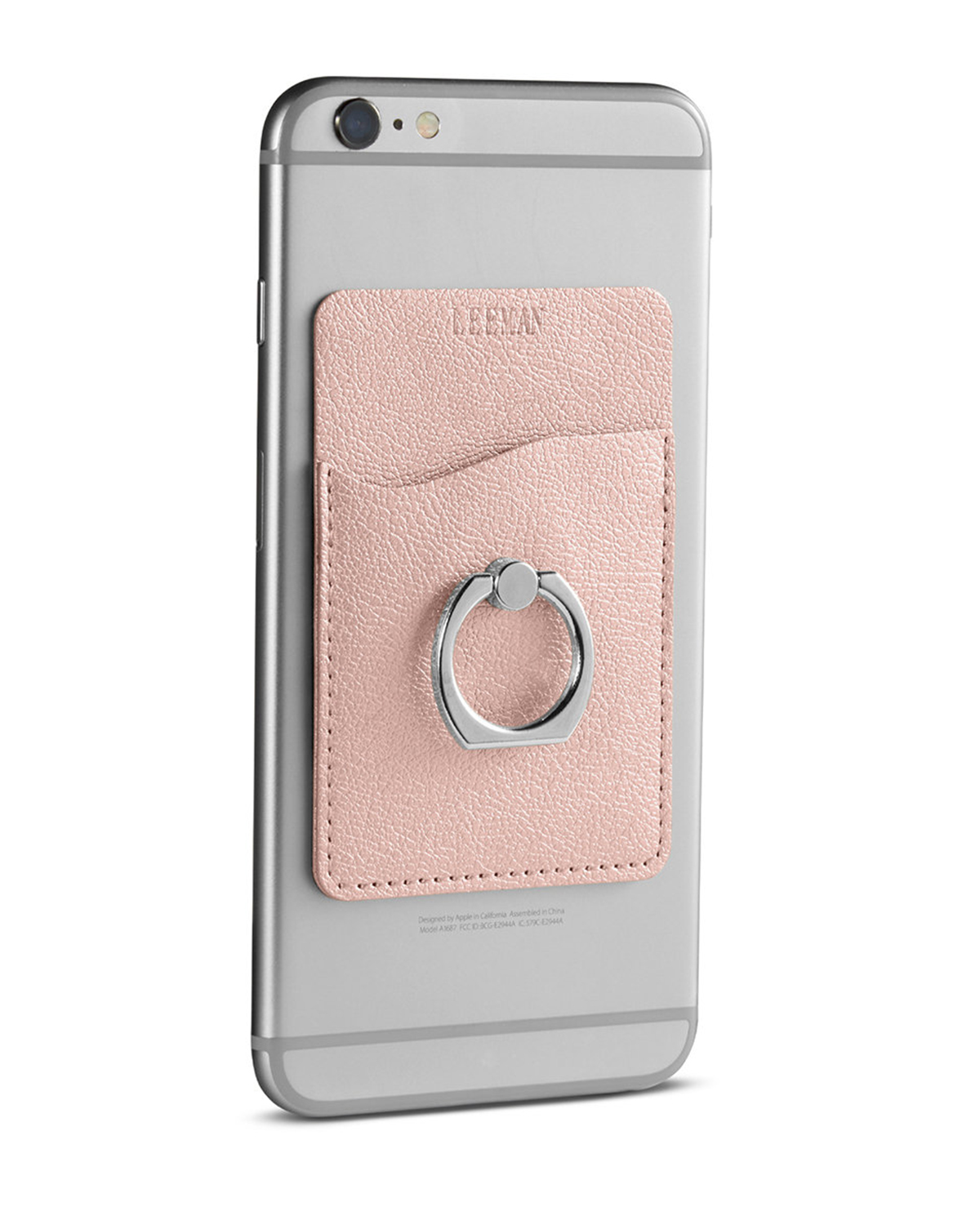 Picture of Shimmer Card Holder With Metal Ring Phone Stand.