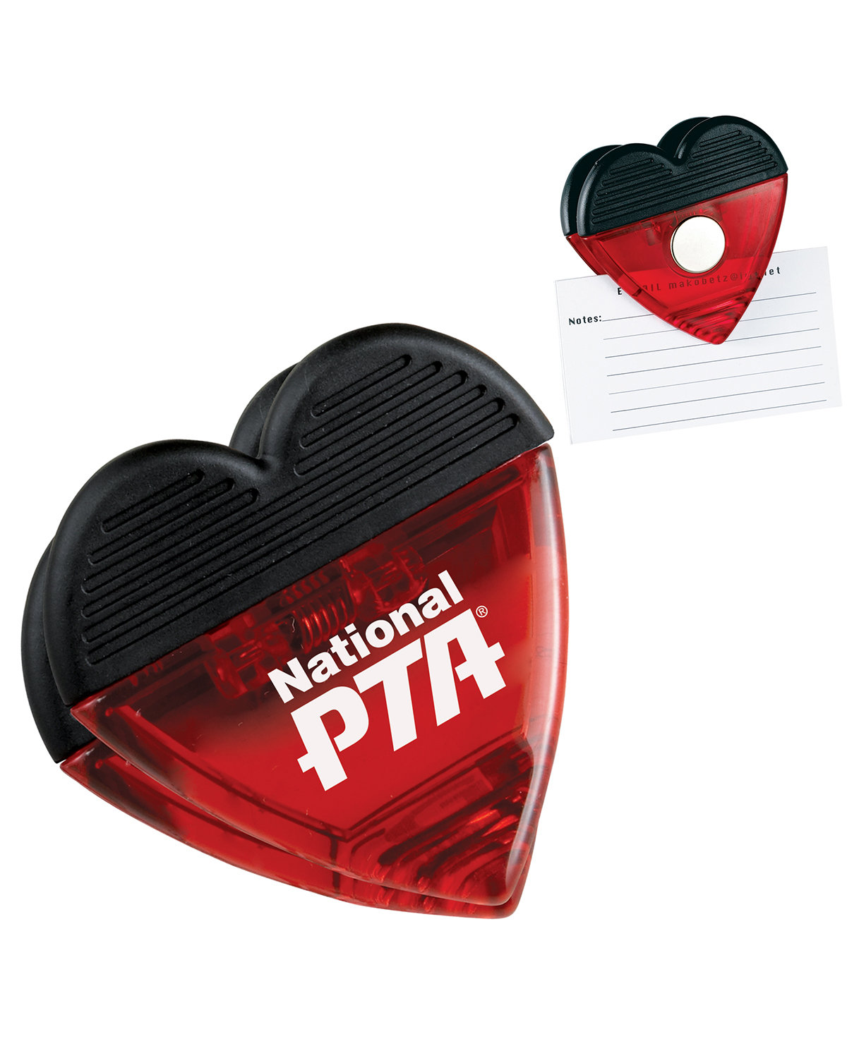 Picture of Heart Magnetic Memo Clip.