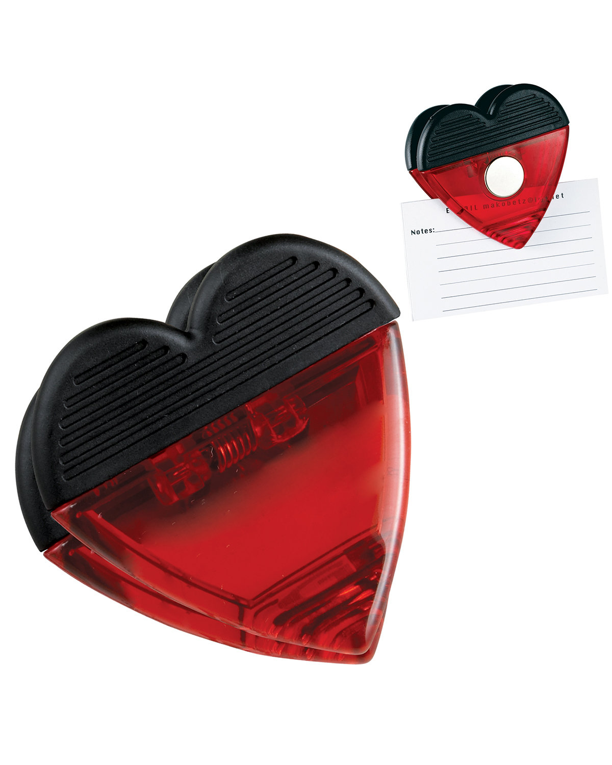 Picture of Heart Magnetic Memo Clip.