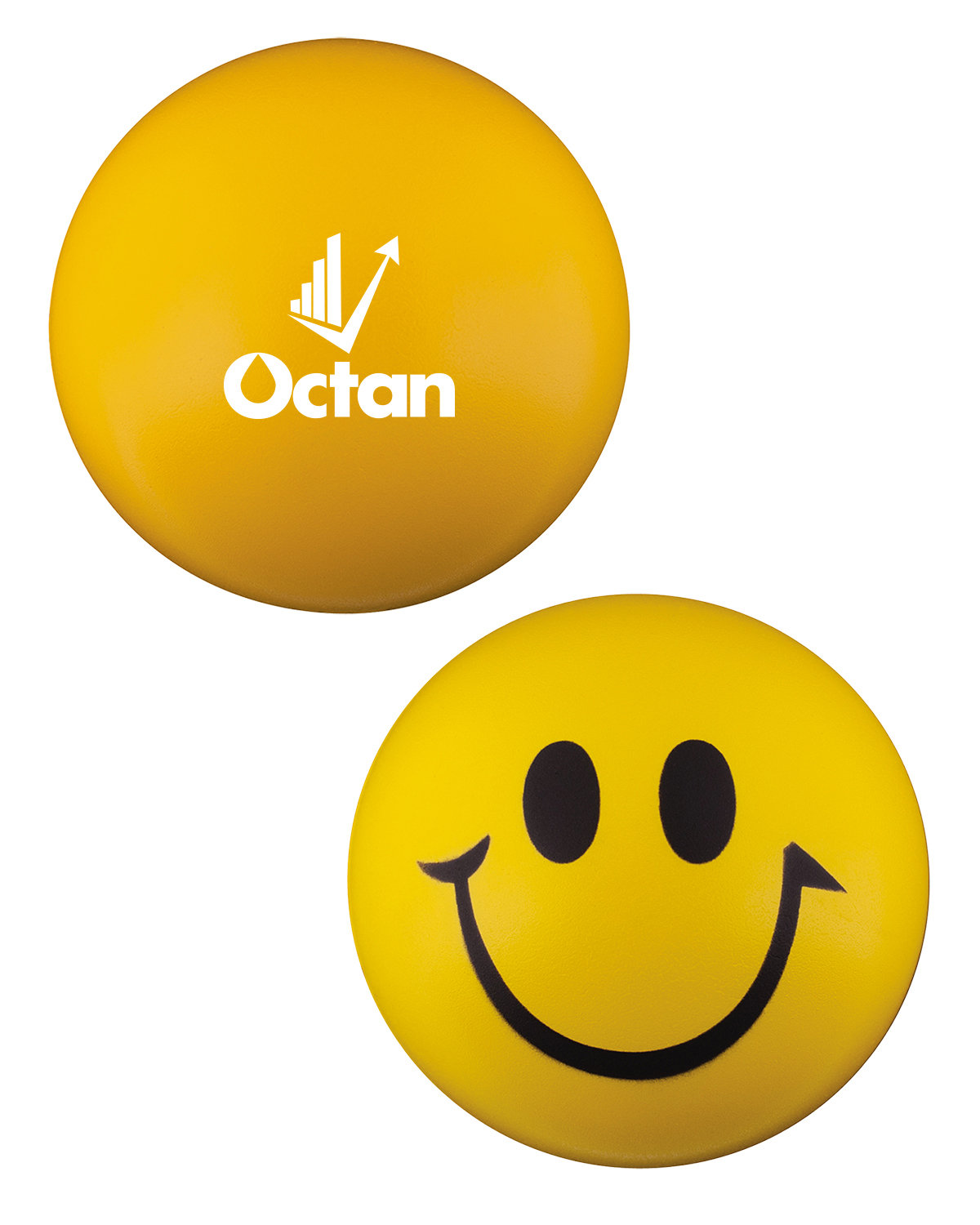 Picture of Round Smiley Face Shape Stress Ball.