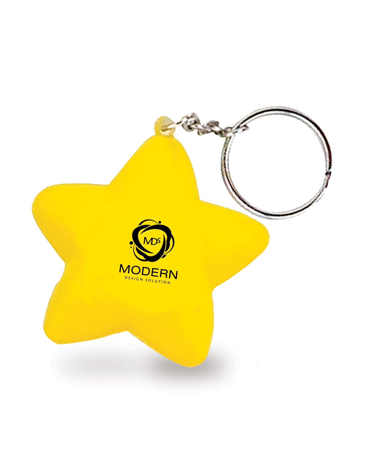 Picture of Star Shape Stress Ball Keychain.