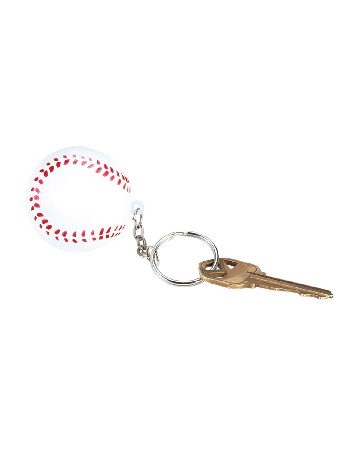 Picture of Baseball Shape Stress Ball Keychain.