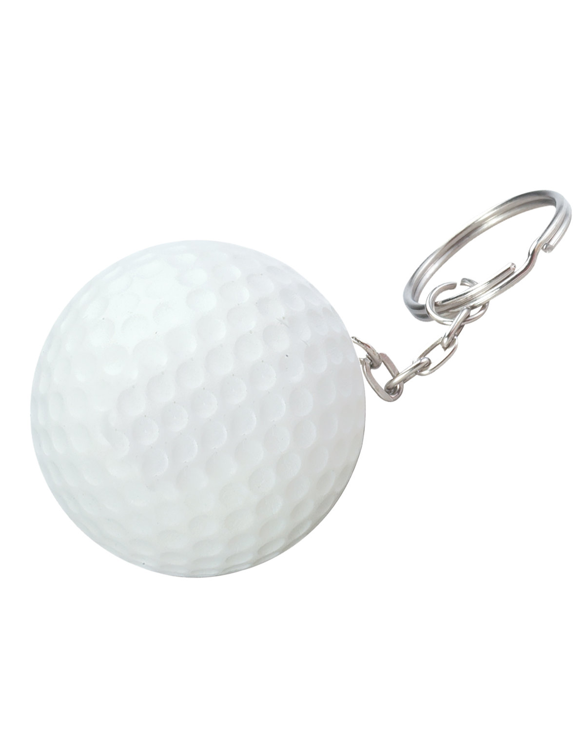 Picture of Golf Ball Shape Stress Ball Keychain.
