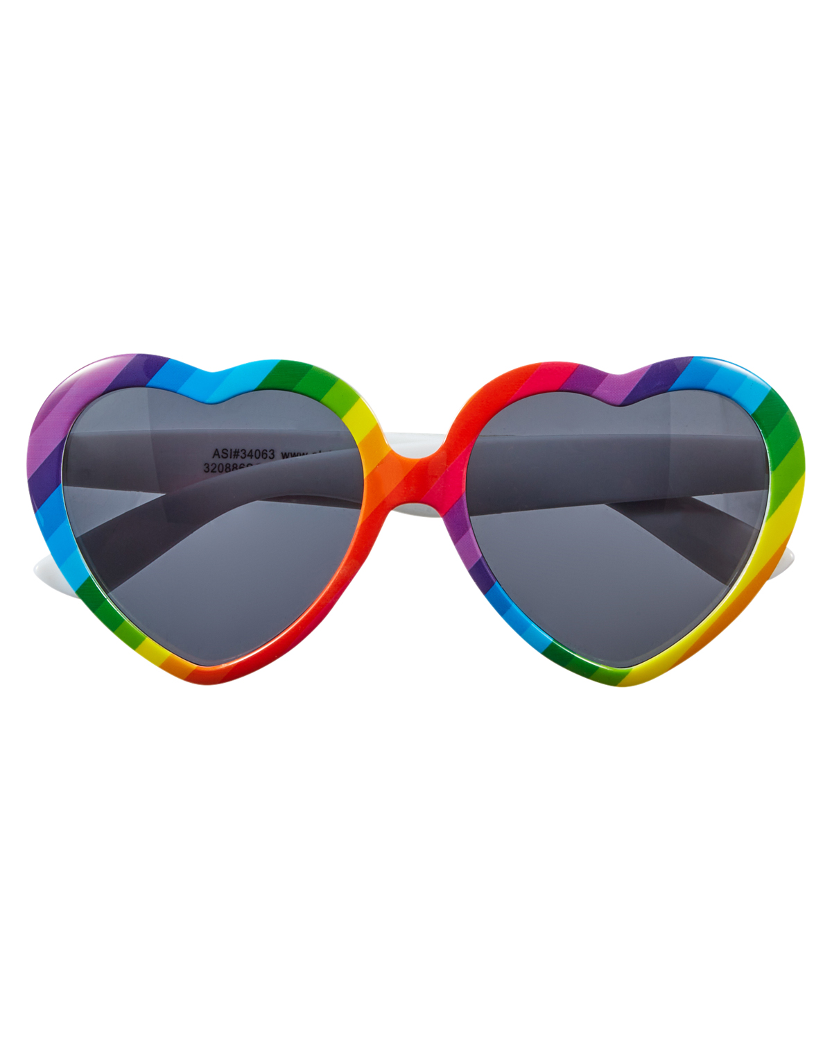 Picture of Rainbow Pride Heart Sunglasses.