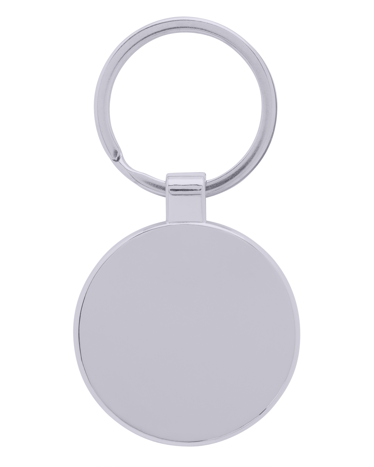 Picture of Bamboo & Metal Round Keychain.