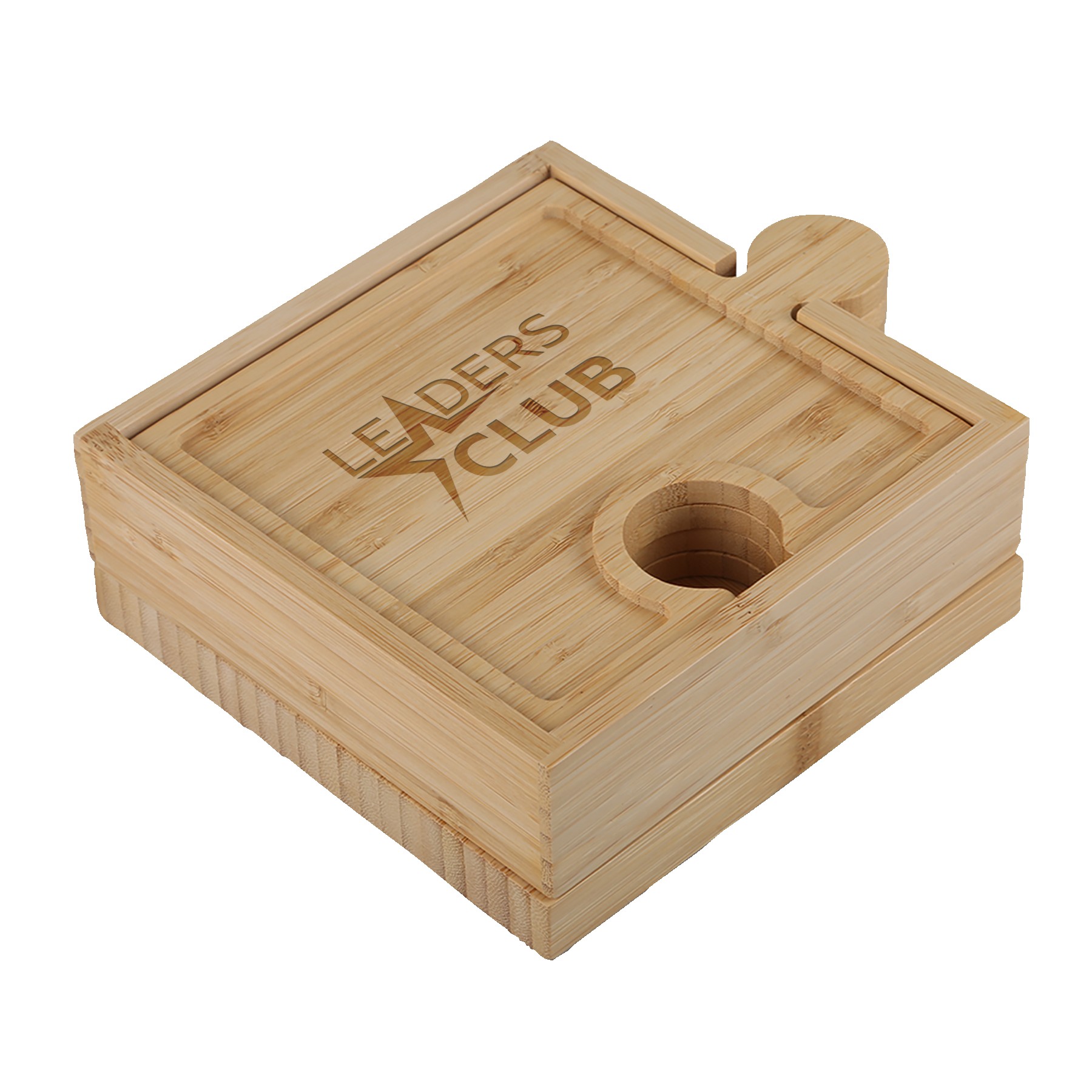Picture of Bamboo Puzzle Cheese Board Set