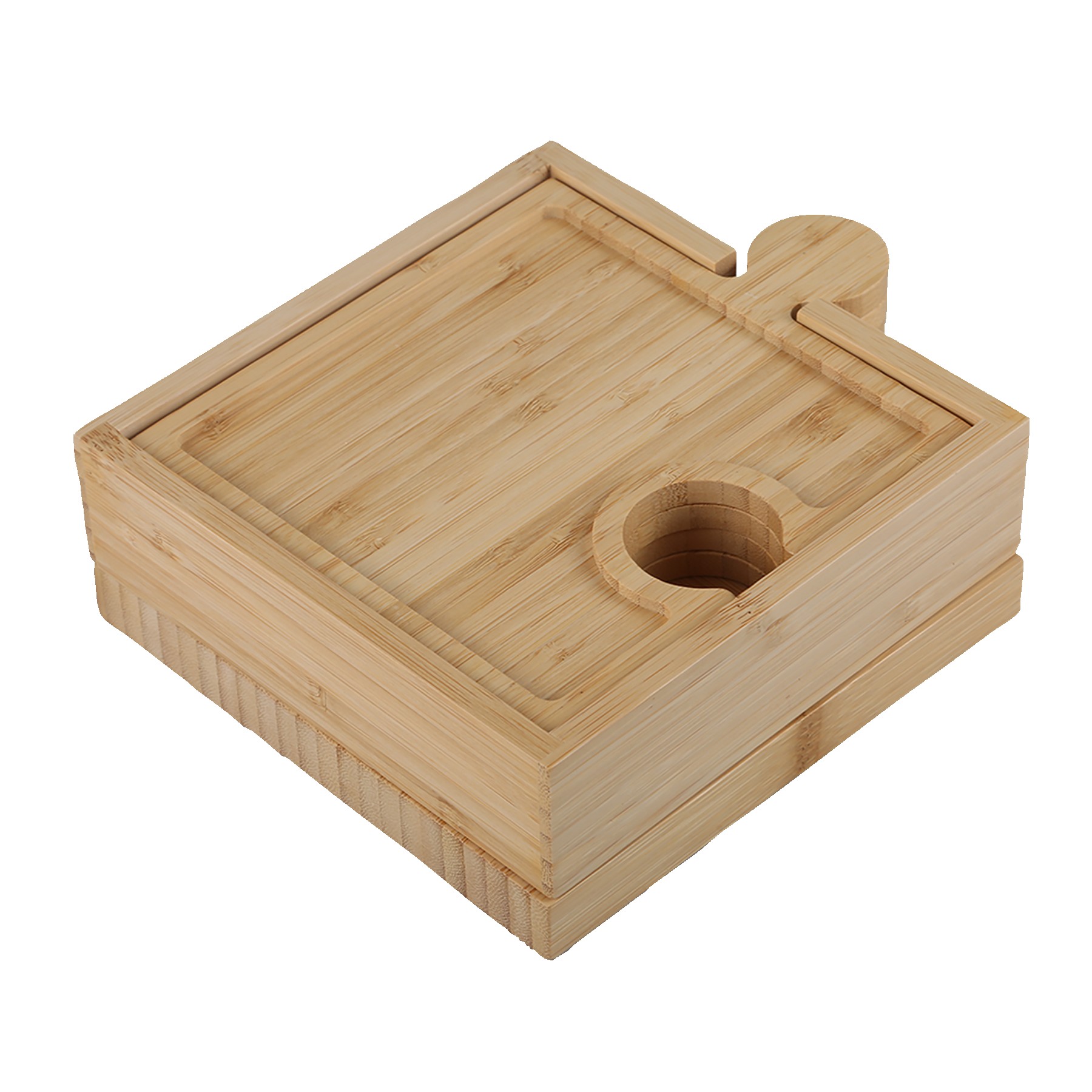 Picture of Bamboo Puzzle Cheese Board Set