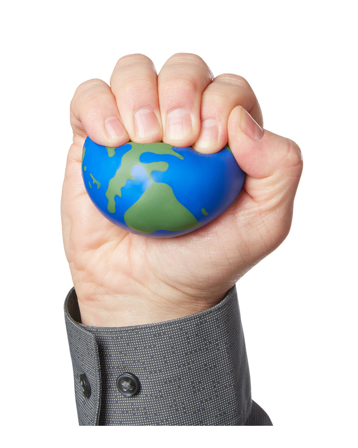 Picture of Globe Earth Super Squish Stress Ball Sensory Toy.