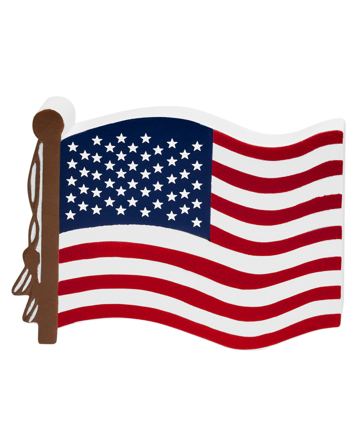 Picture of Patriotic USA Flag Shape Stress Ball.