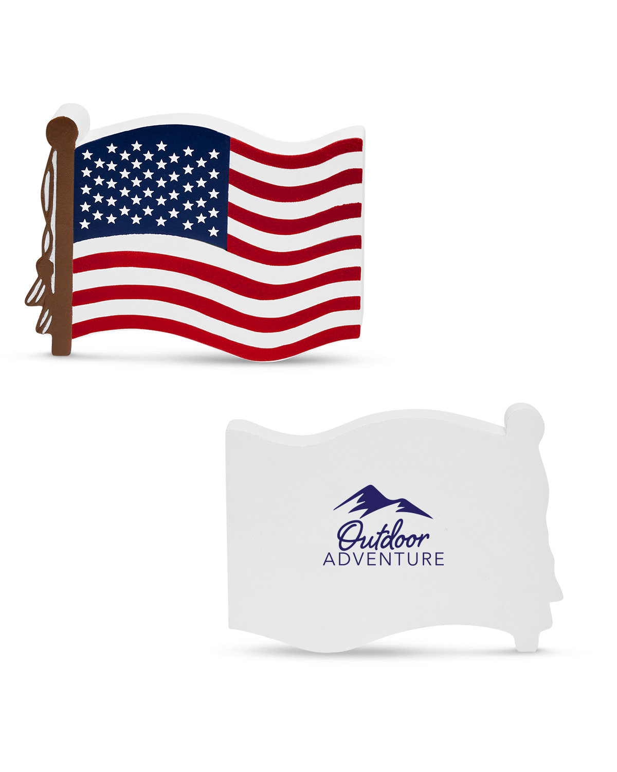 Picture of Patriotic USA Flag Shape Stress Ball.