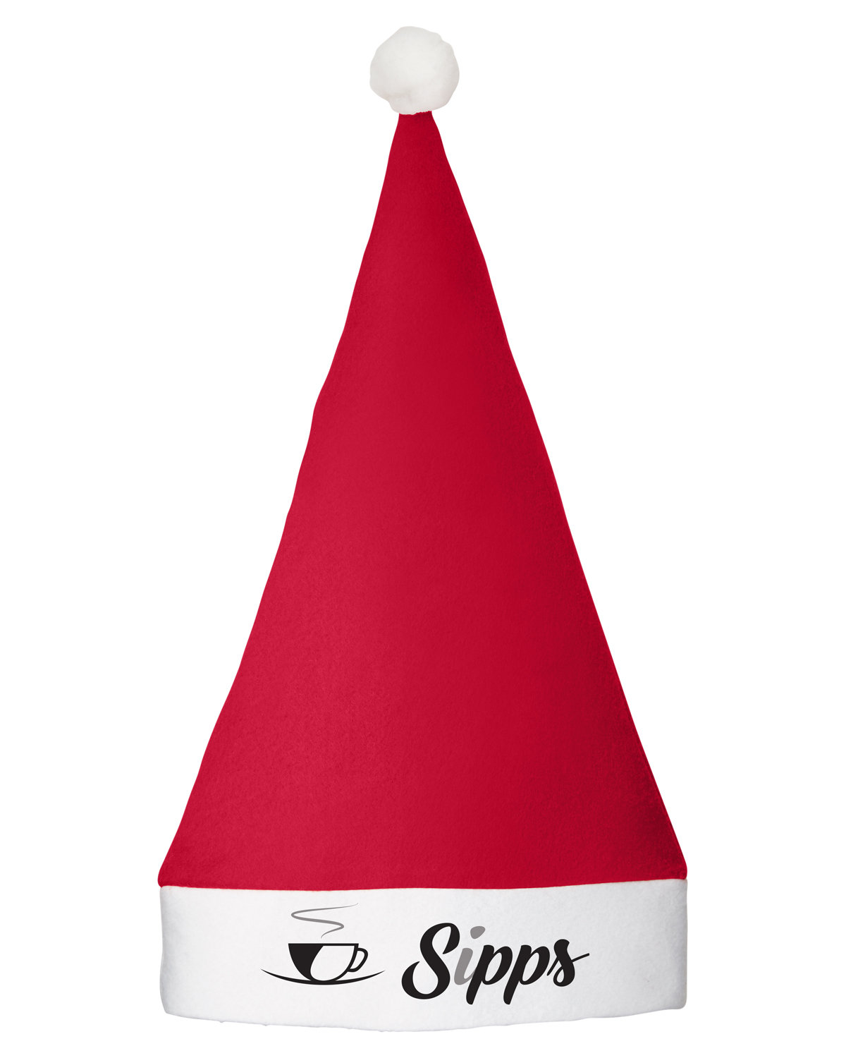 Picture of Holiday Christmas Felt Santa Hat.