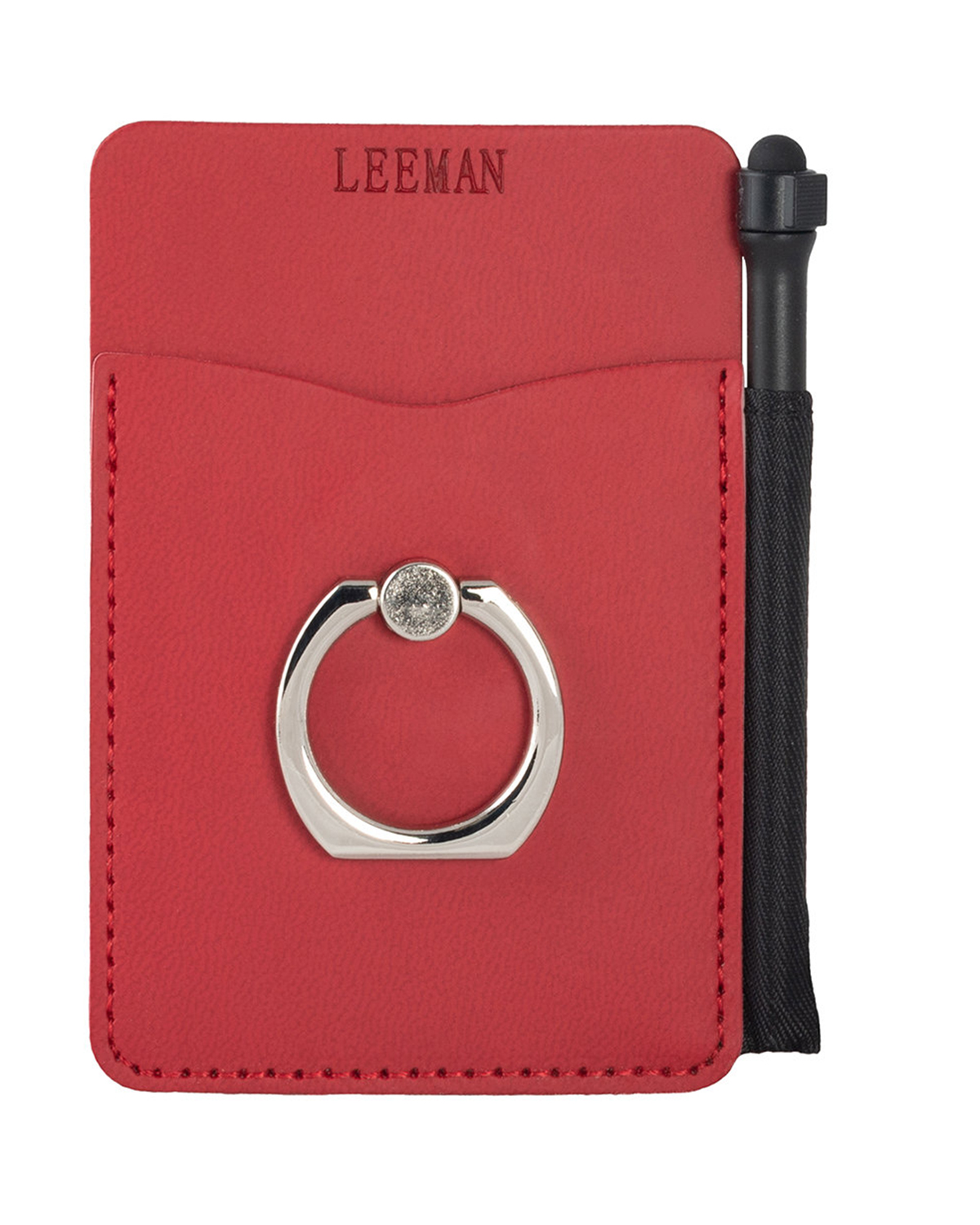 Picture of Tuscany Card Holder With Metal Ring Phone Stand And Stylus.