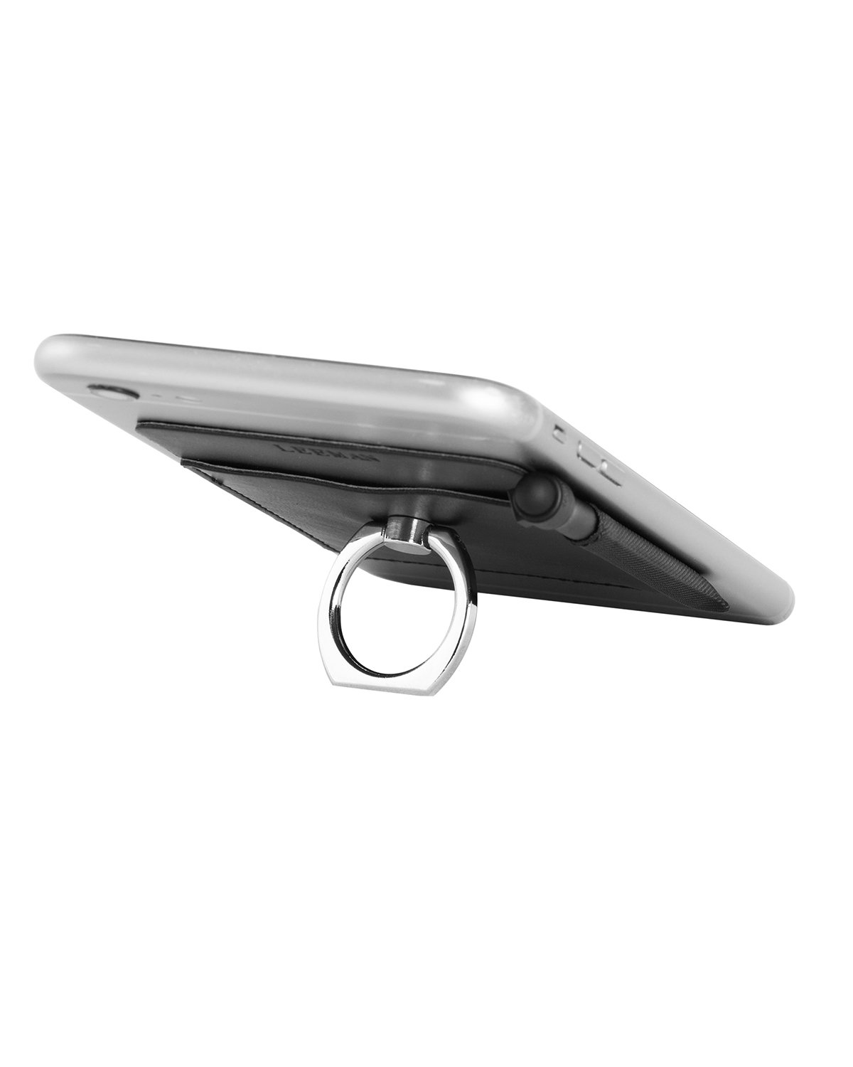 Picture of Tuscany Card Holder With Metal Ring Phone Stand And Stylus.