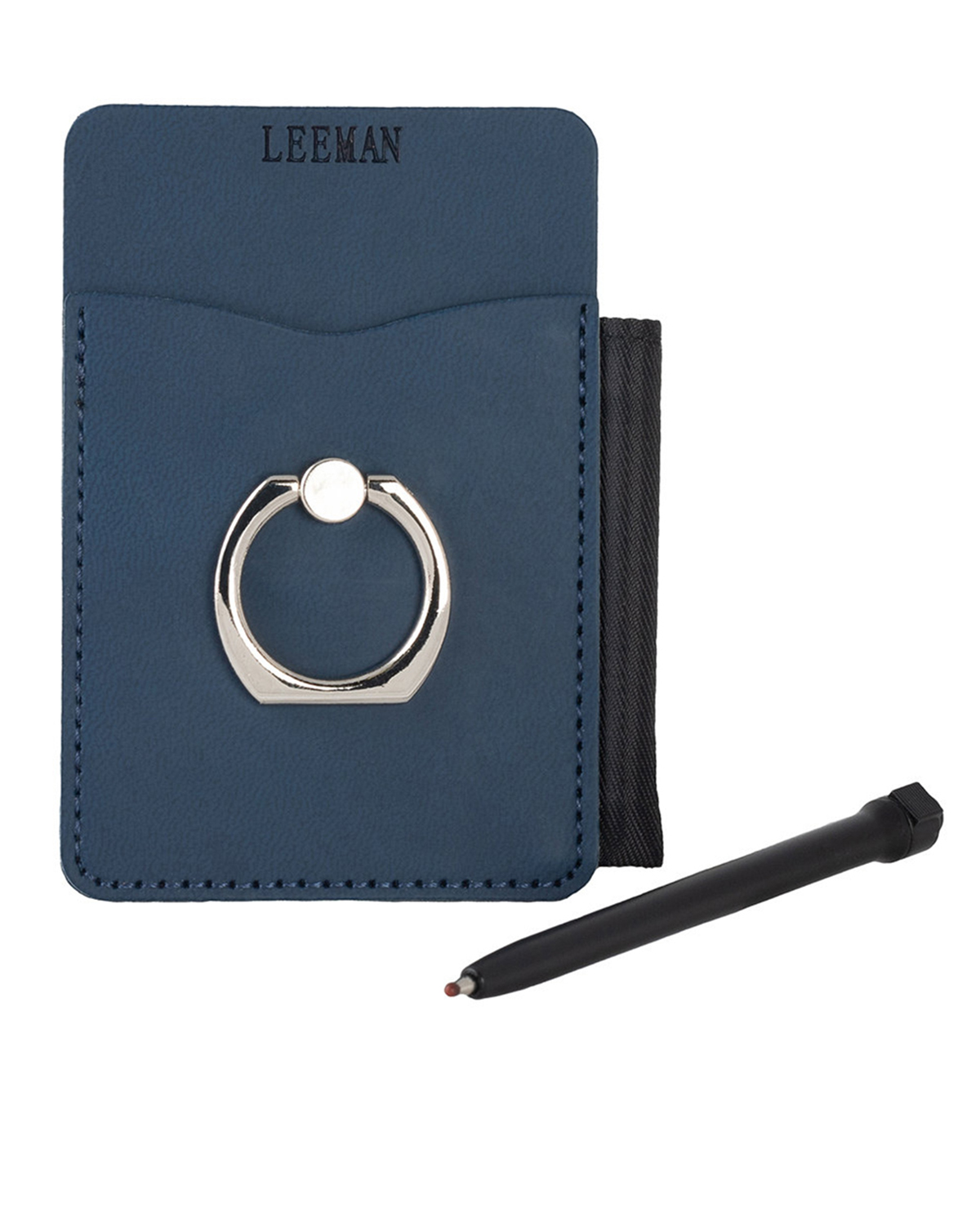 Picture of Tuscany Card Holder With Metal Ring Phone Stand And Stylus.