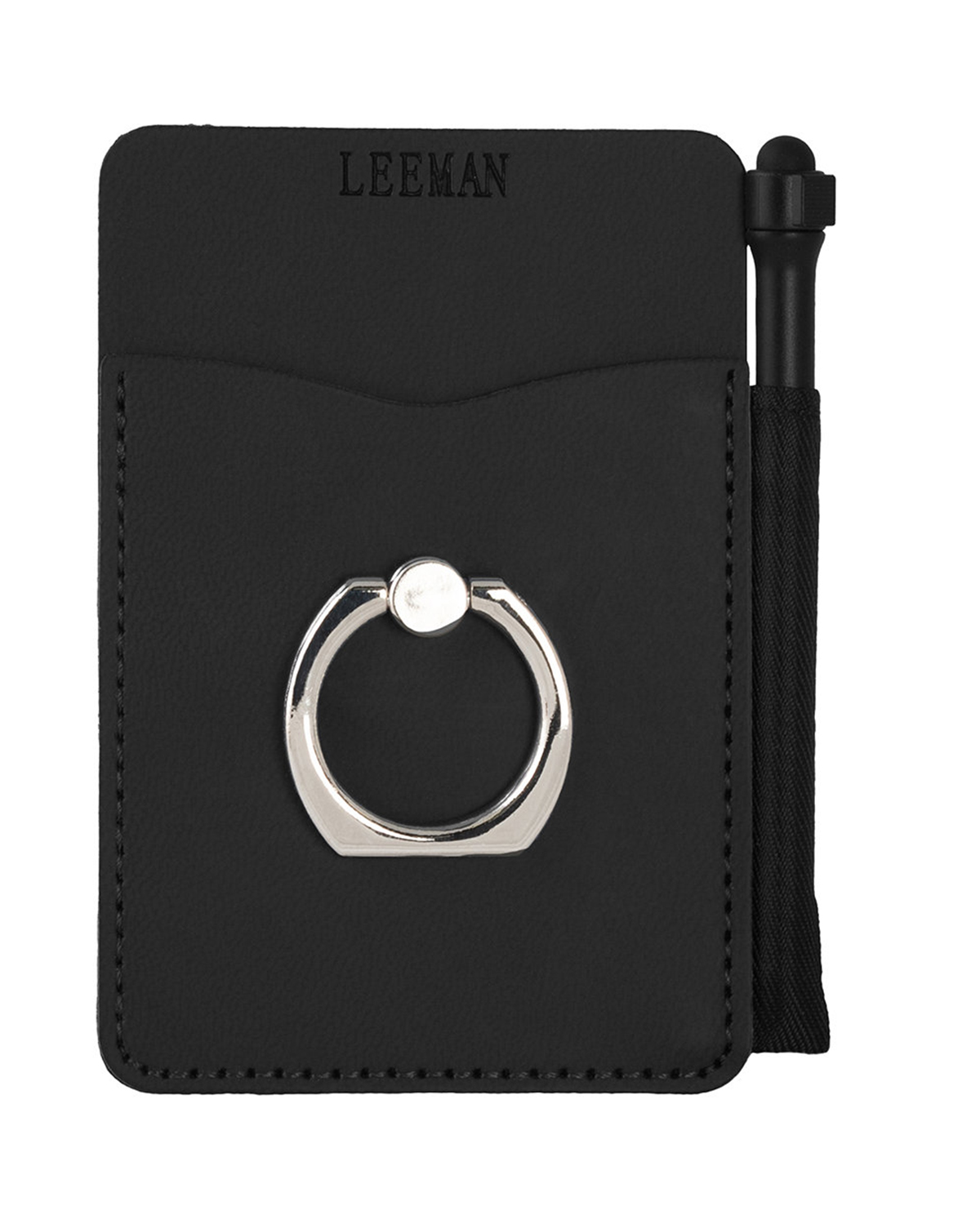 Picture of Tuscany Card Holder With Metal Ring Phone Stand And Stylus.