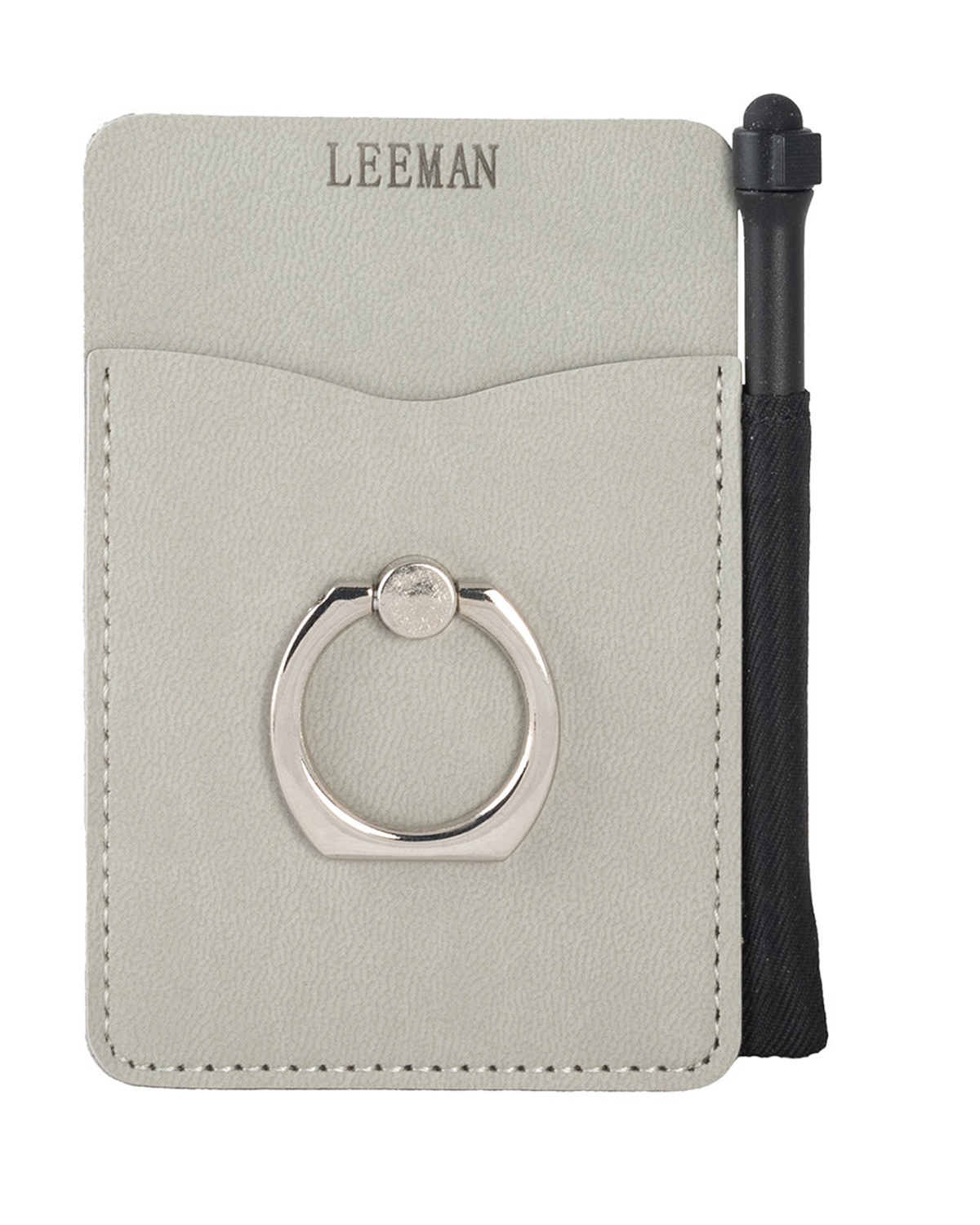 Picture of Tuscany Card Holder With Metal Ring Phone Stand And Stylus.