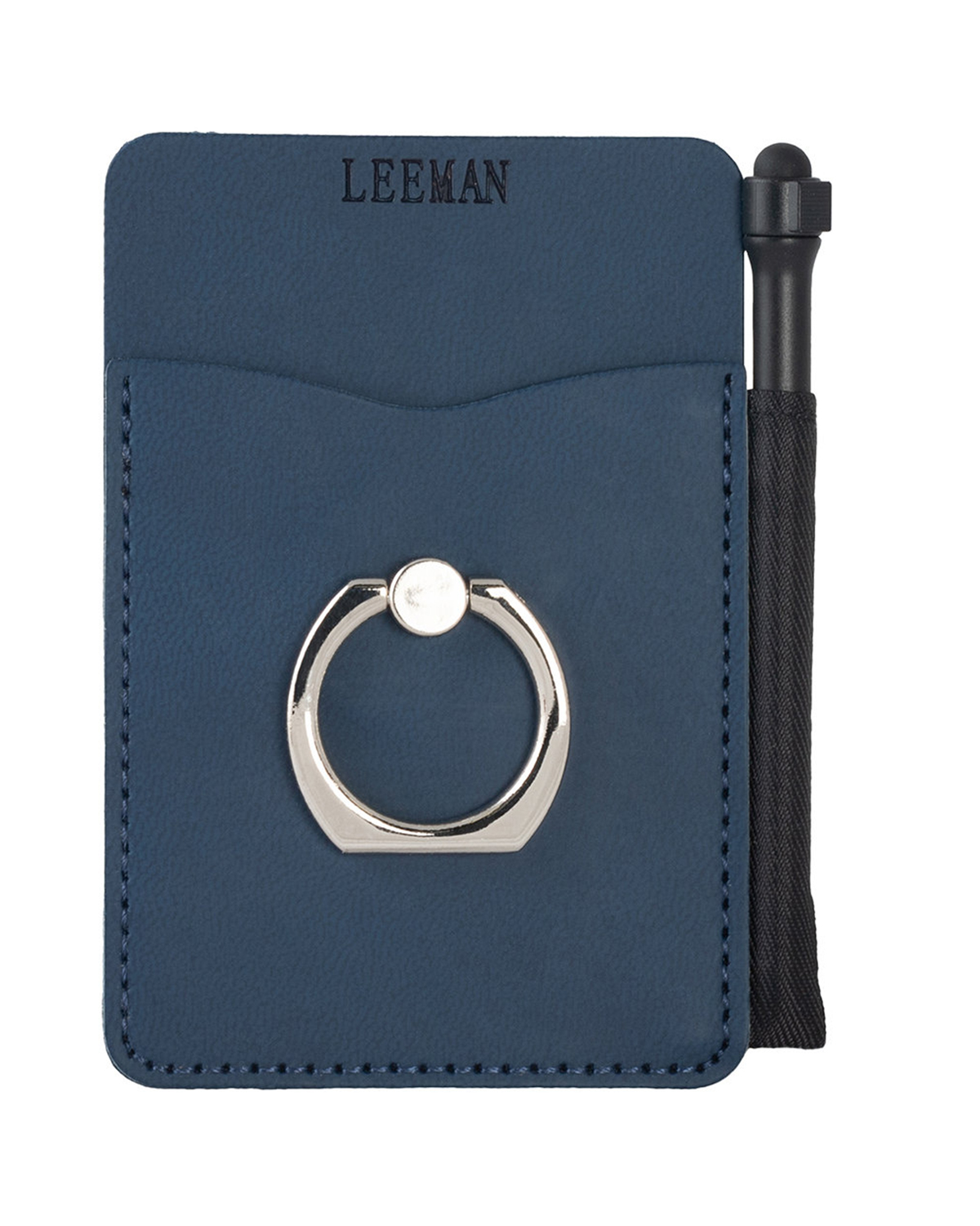 Picture of Tuscany Card Holder With Metal Ring Phone Stand And Stylus.